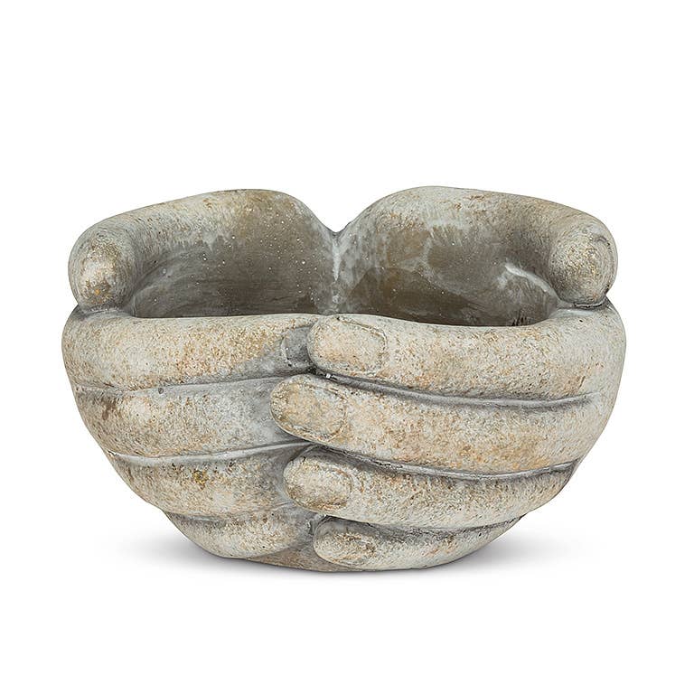 Abbott - Sm Cupping Hands Planter-5.5" W