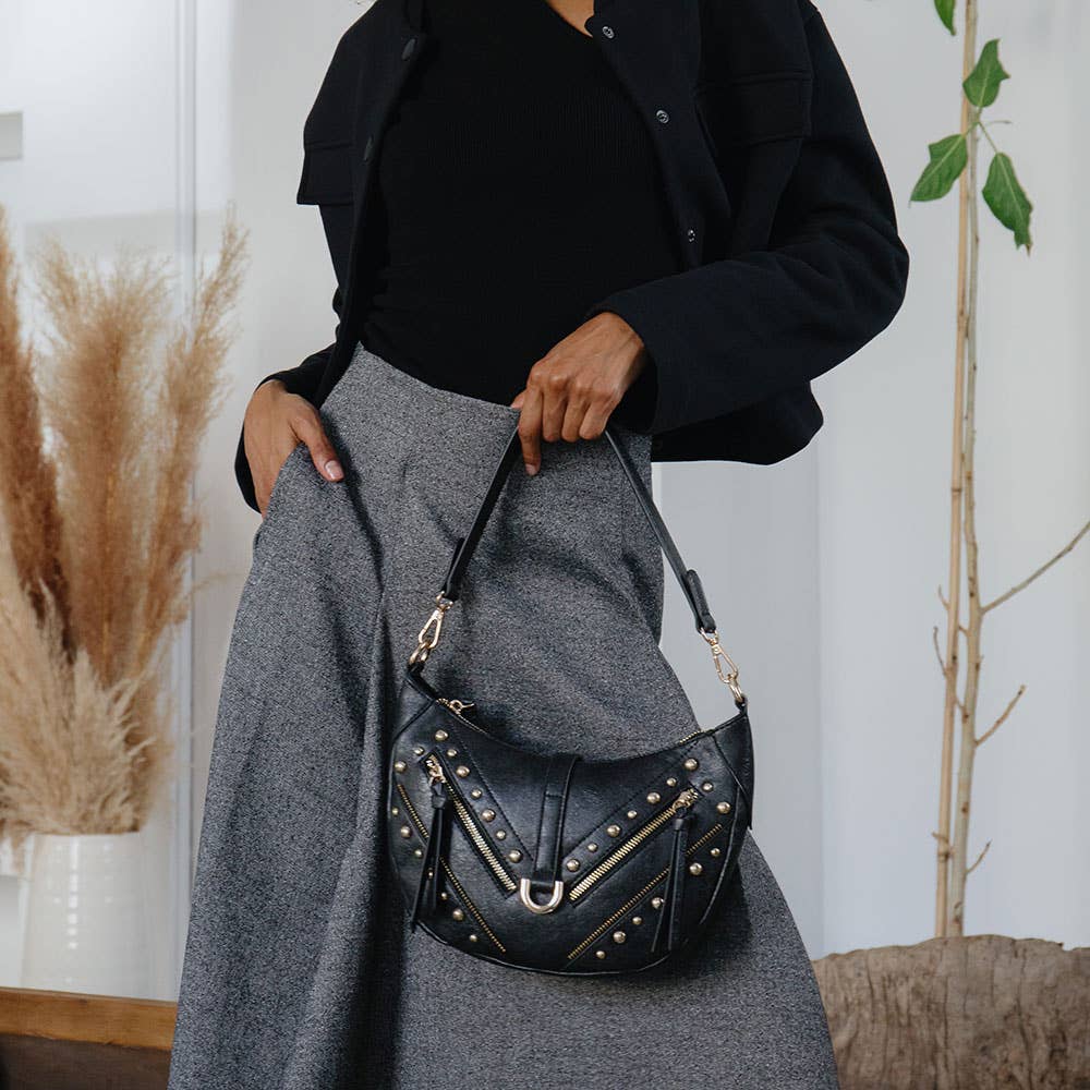 Melie Bianco - Maeve Black Recycled Vegan Shoulder Bag