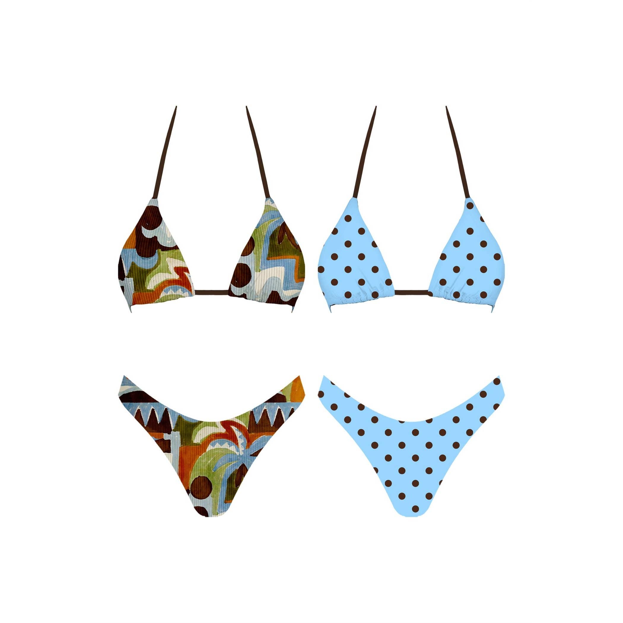 Sundaze Brunch - Jane Reversible Bikini Set with sarong/dress