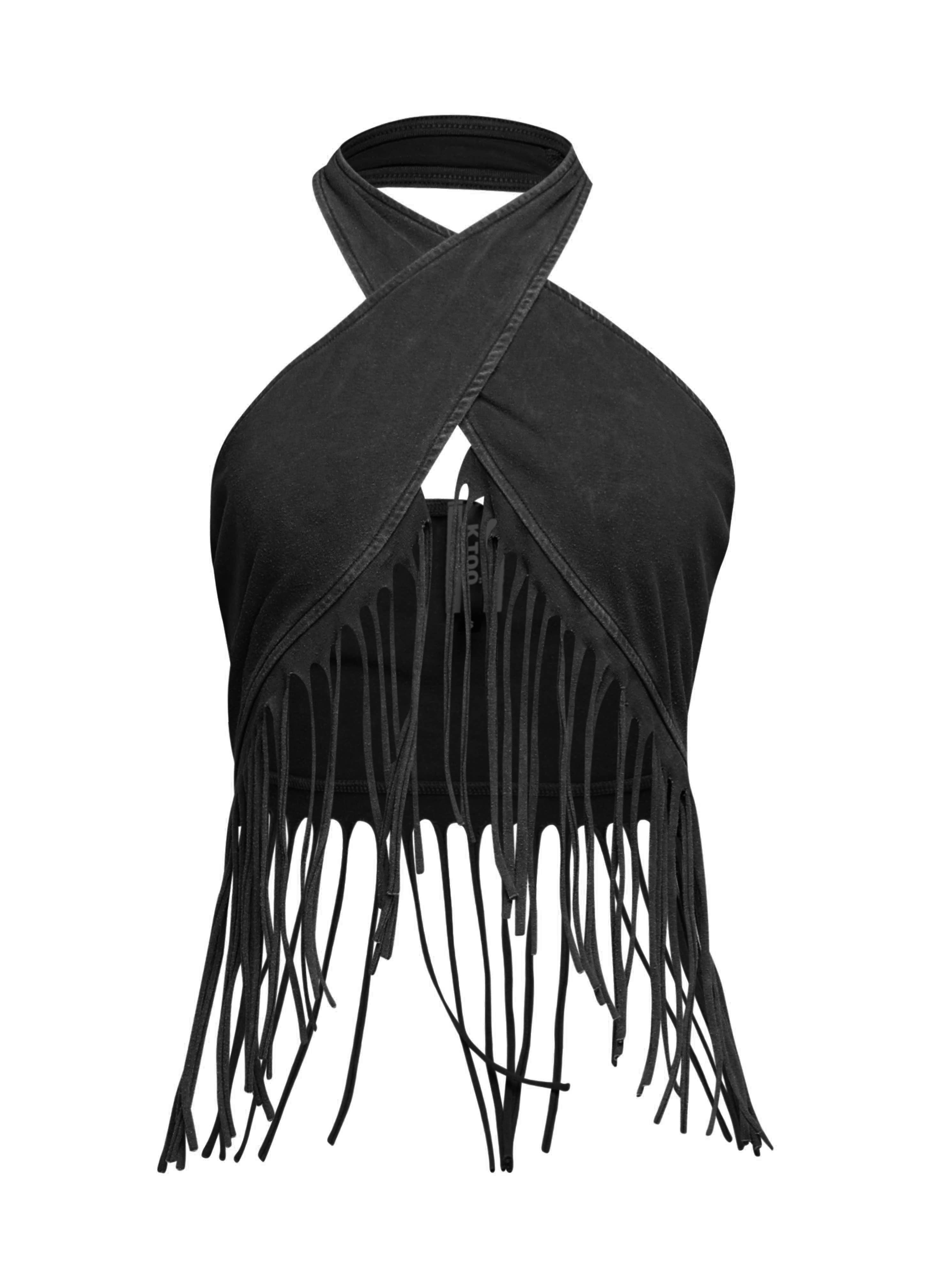K Too - Fringe halter top