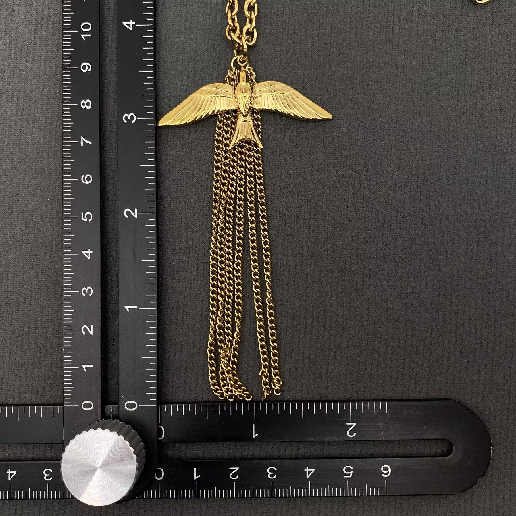 Mio Queena - Bird Fringe 18K Gold Plated SS Long Chain Necklace - FGS