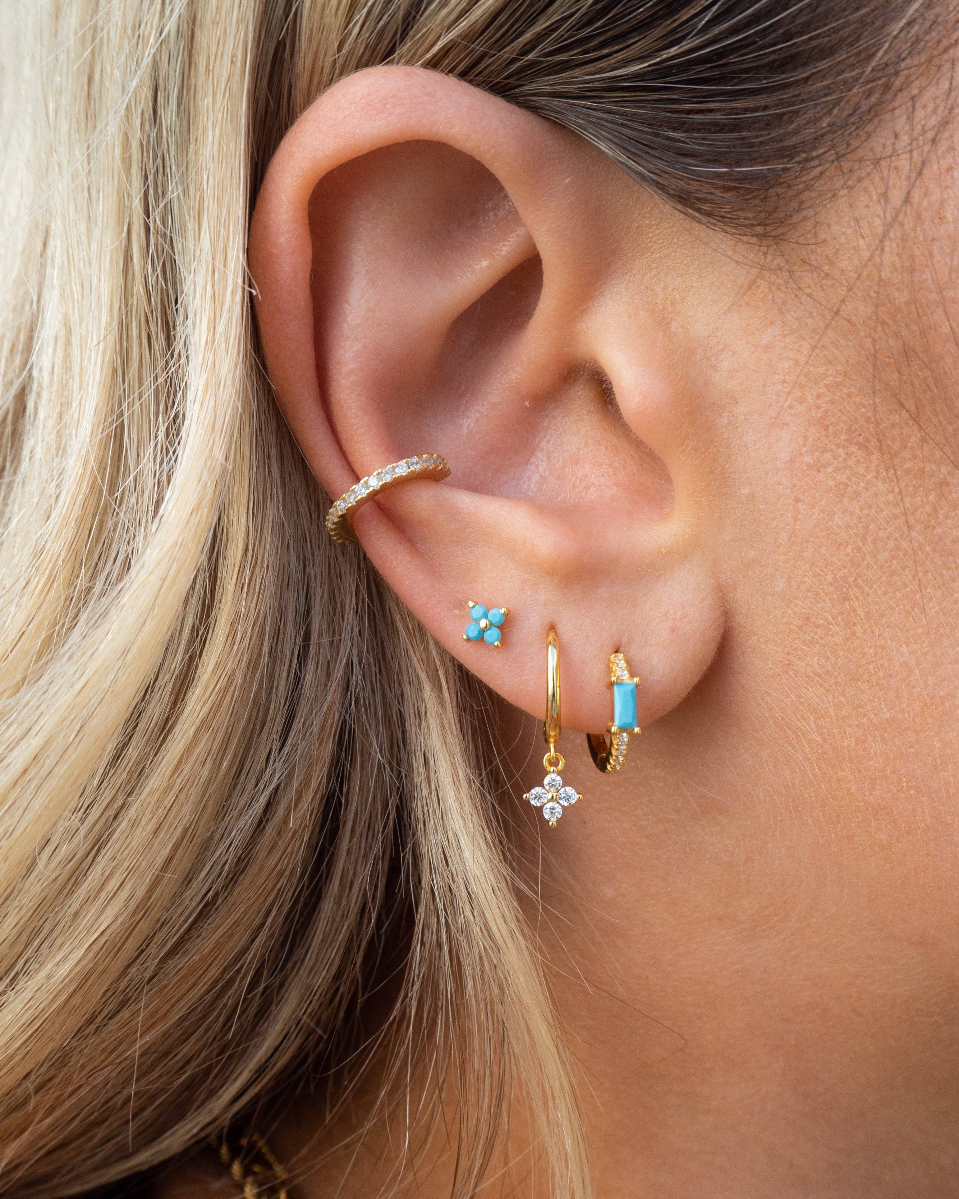 JacqMaria Jewelry - Jane Huggies | Turquoise