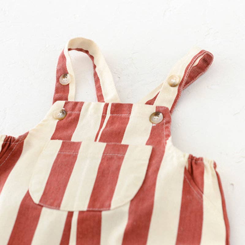 shoplittleswan - Baby Bear Adjustable Striped Overalls