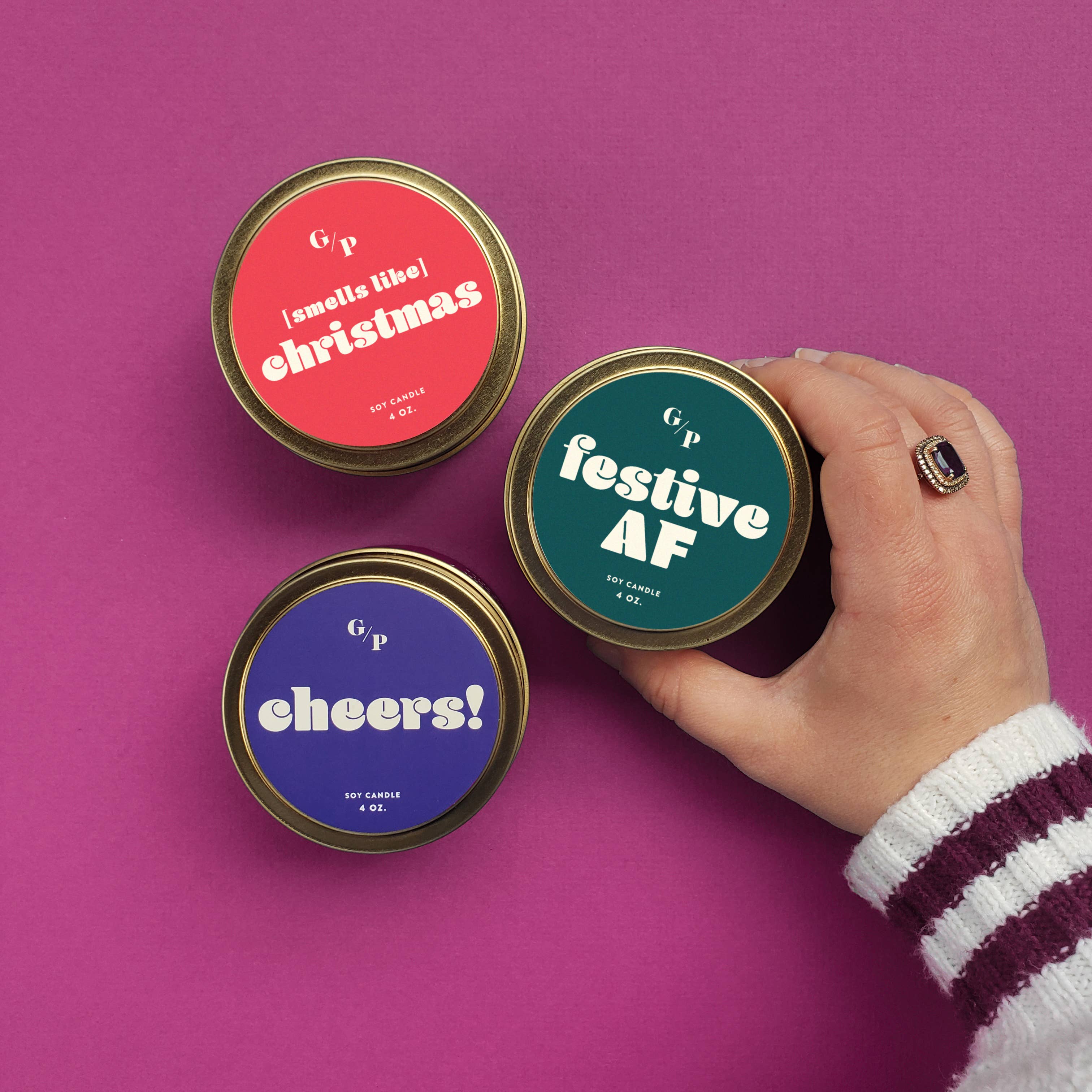 GP Candle Co. - [Smells Like] Christmas Just Because 4 oz. Candle Tin