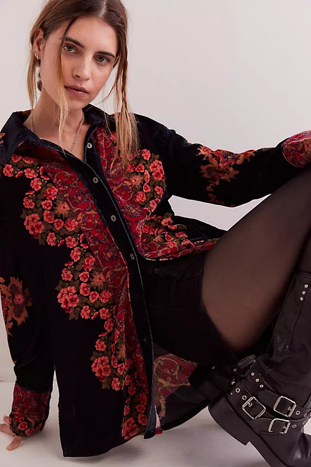 ONE NIGHT VELVET TOP / NIGHT OWL COMBO