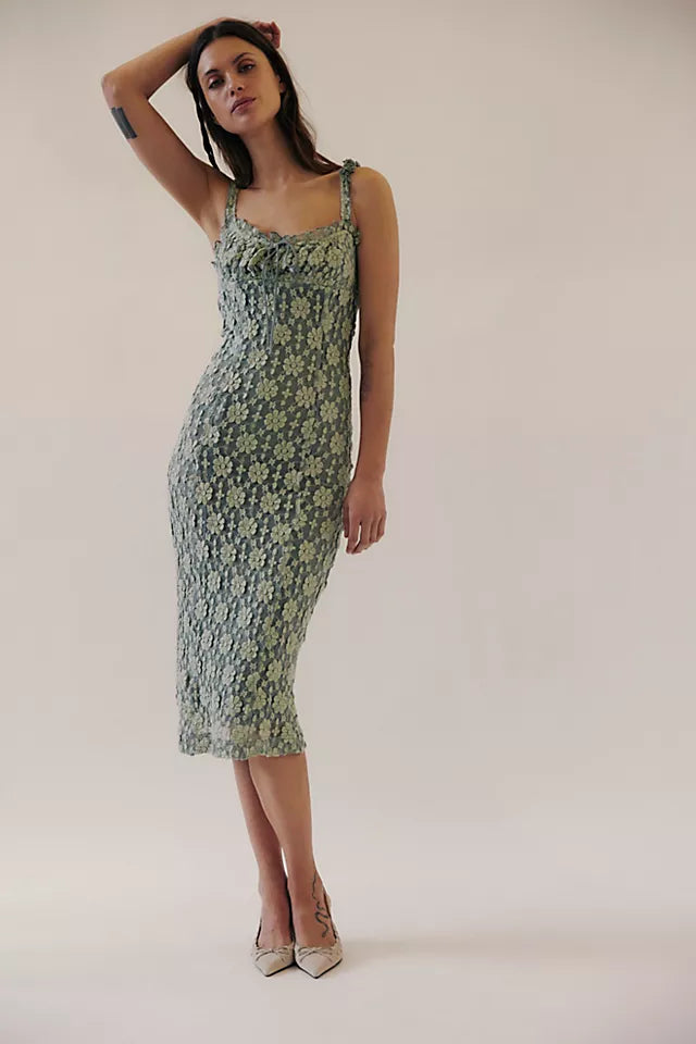 LUCINDA LACE MIDI / LILYPAD COMBO