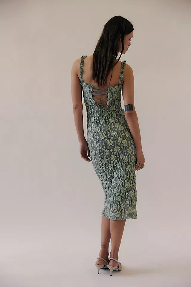 LUCINDA LACE MIDI / LILYPAD COMBO
