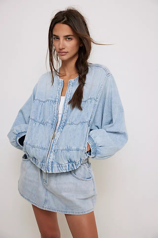 LAYLA DENIM JACKET / SUNBEAM