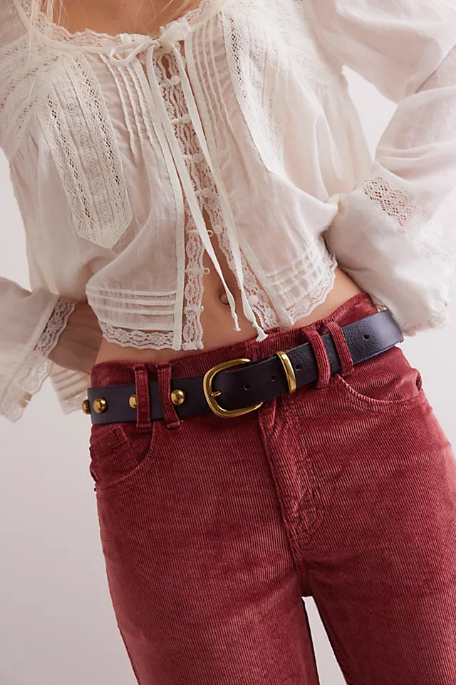 RHODES STUD BELT / BLACK