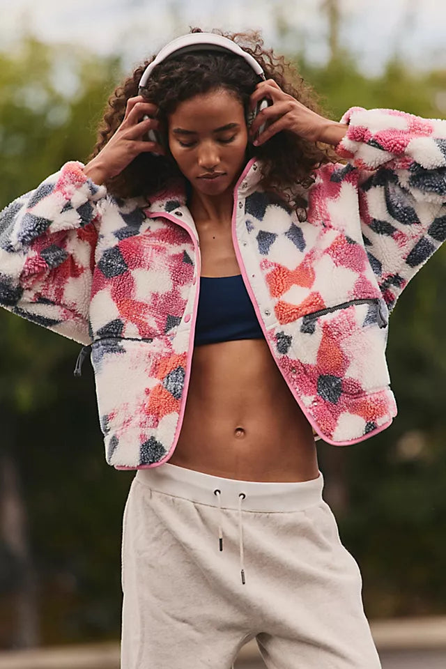 Hit The Slopes Printed Fleece Jacket