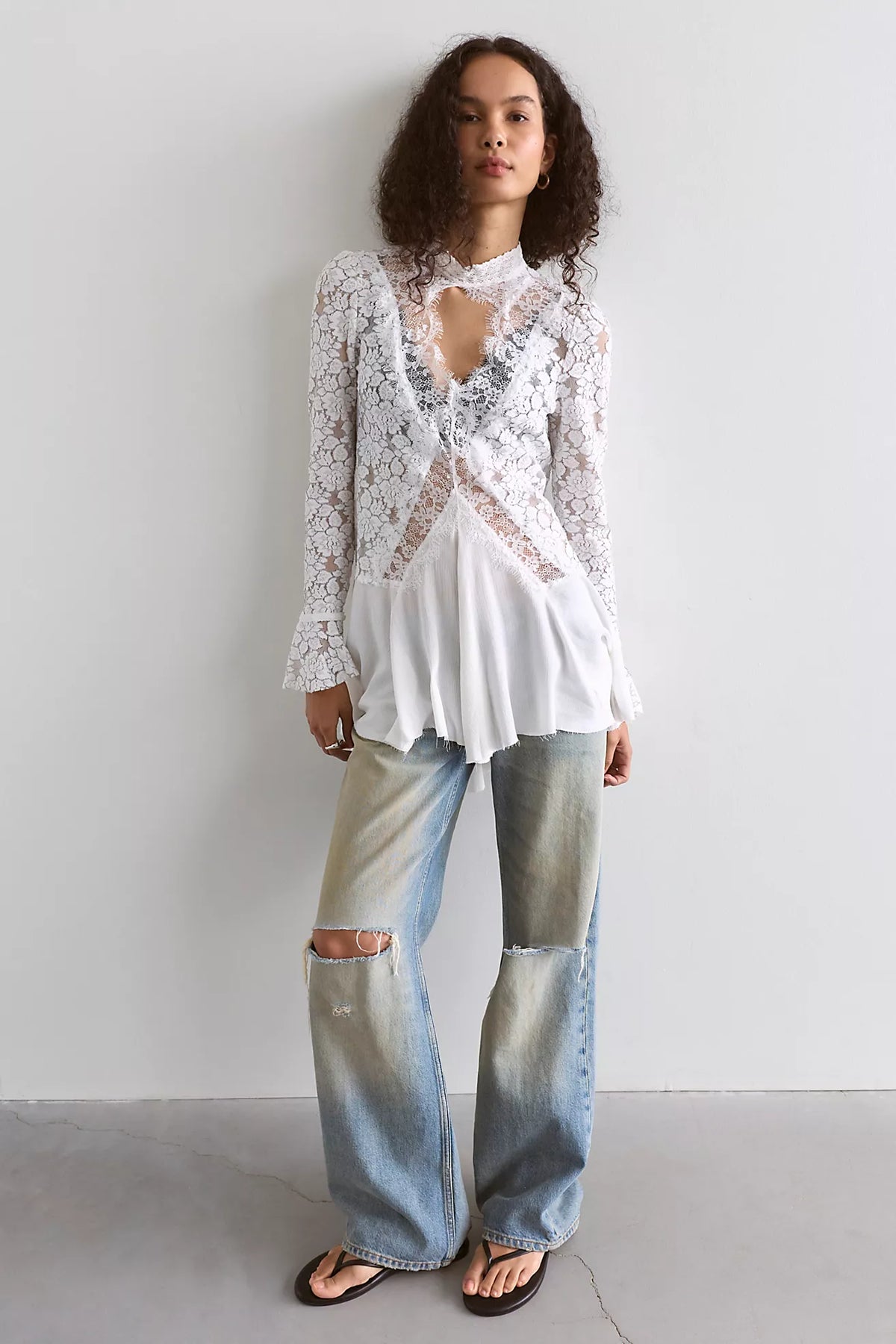 FIRST CRUSH LACE TUNIC / IVORY