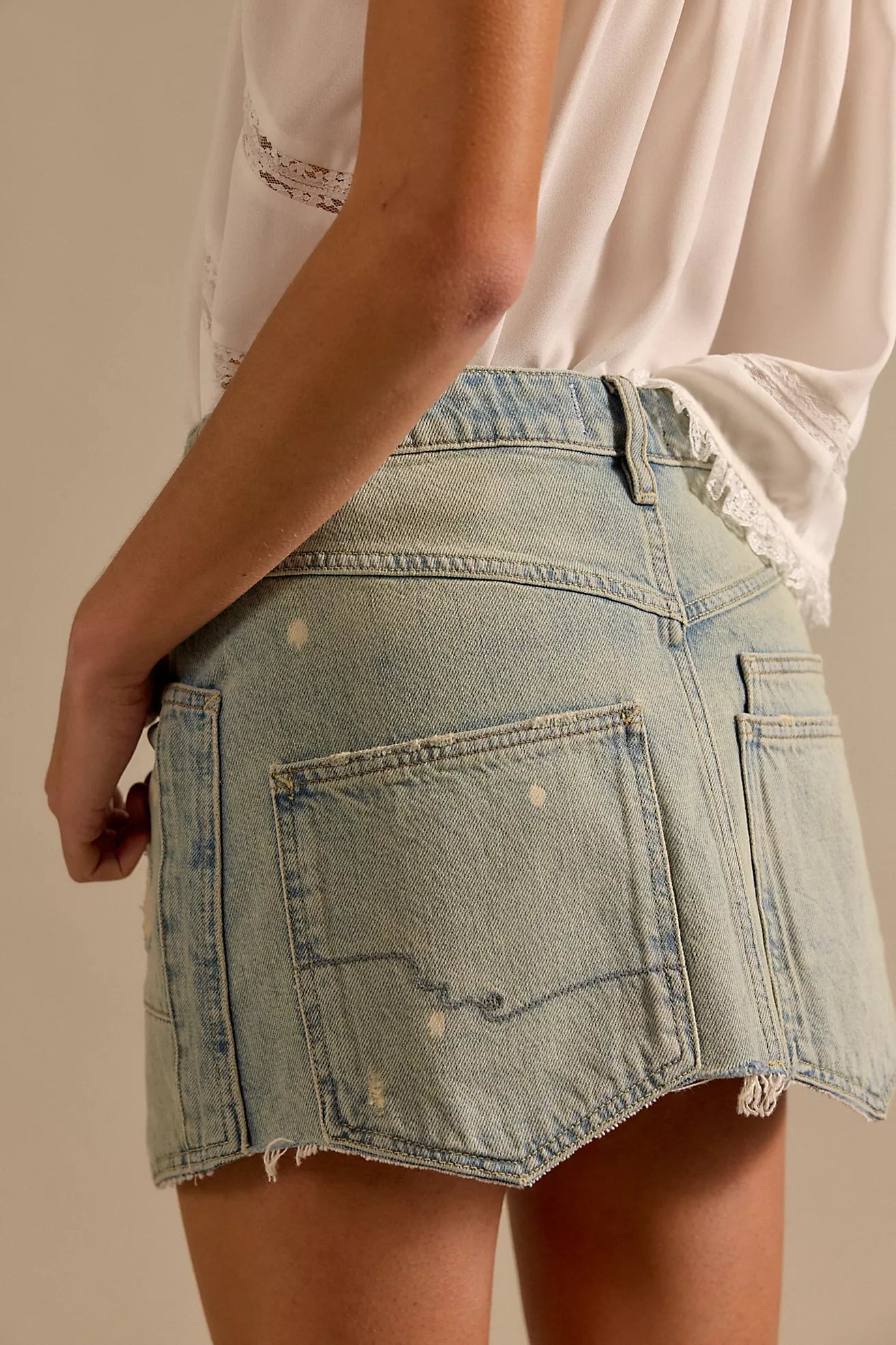 We The Free Dolly Denim Mini Skirt