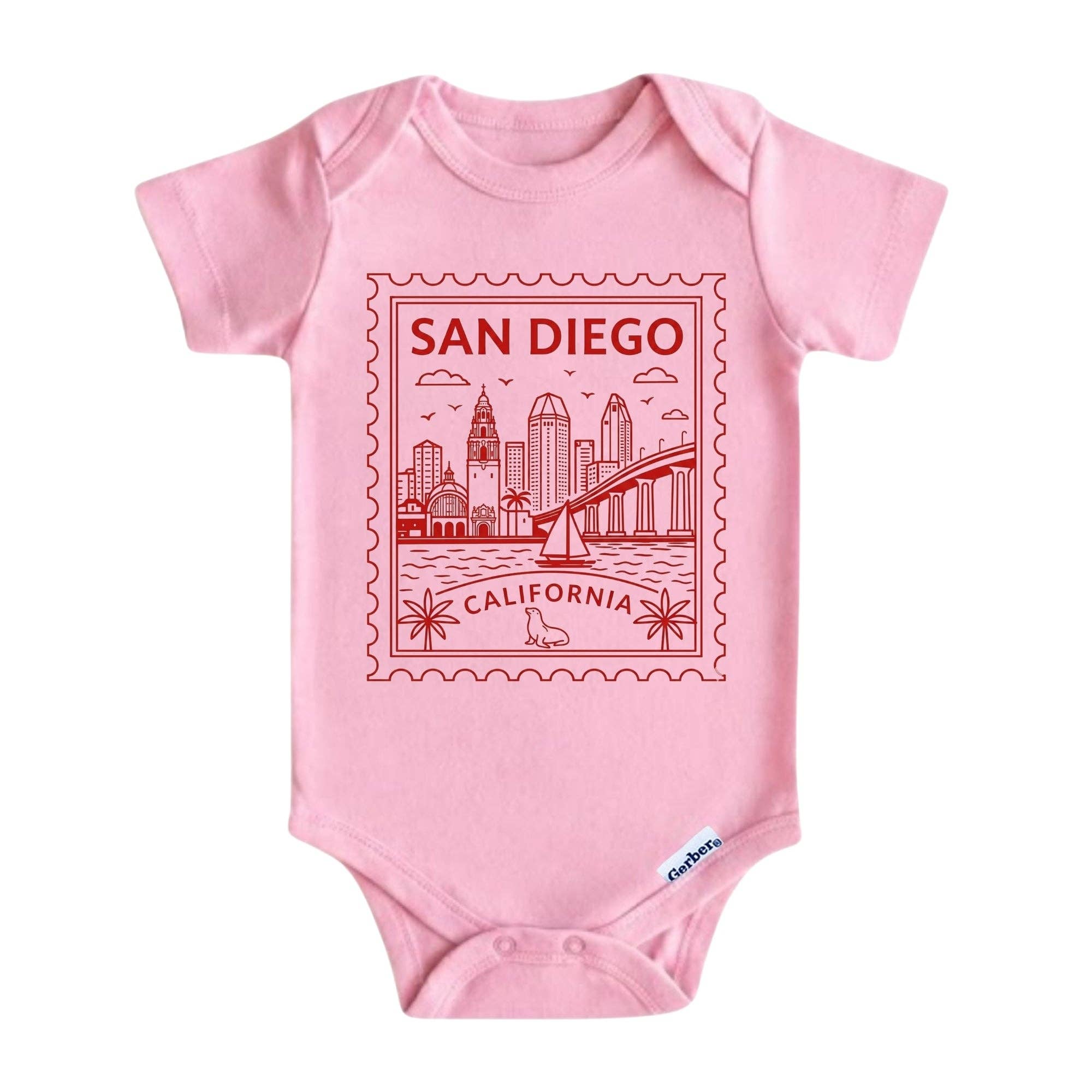 EnjoyMyDesign - San Diego California Baby Bodysuit & Kids T-Shirt – San Diego Kids Vacation Gifts