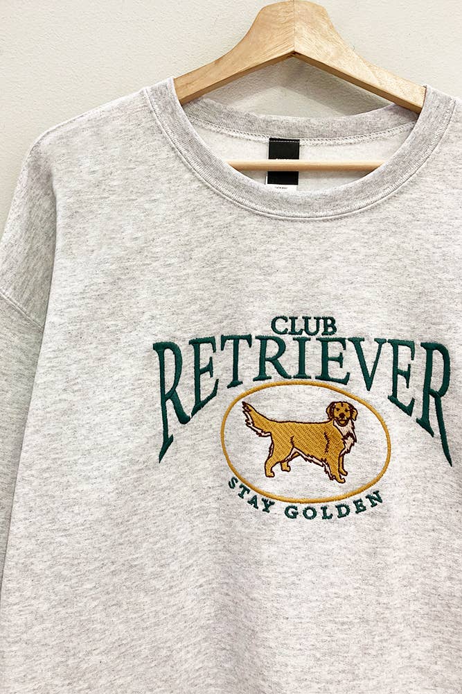 Sweet Claire - Embroidered Retriever Club Sweatshirt