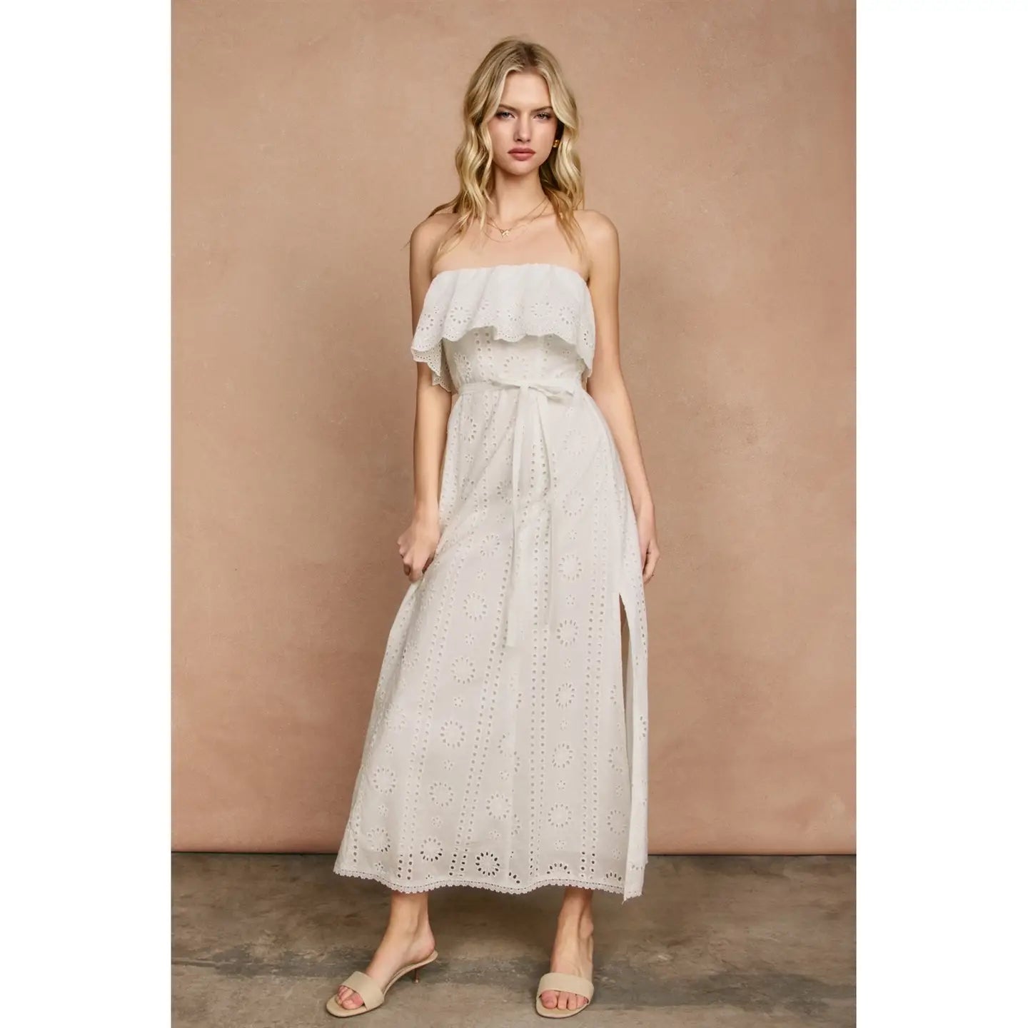 Stolen Moments Foldrover Strapless Maxi Dress