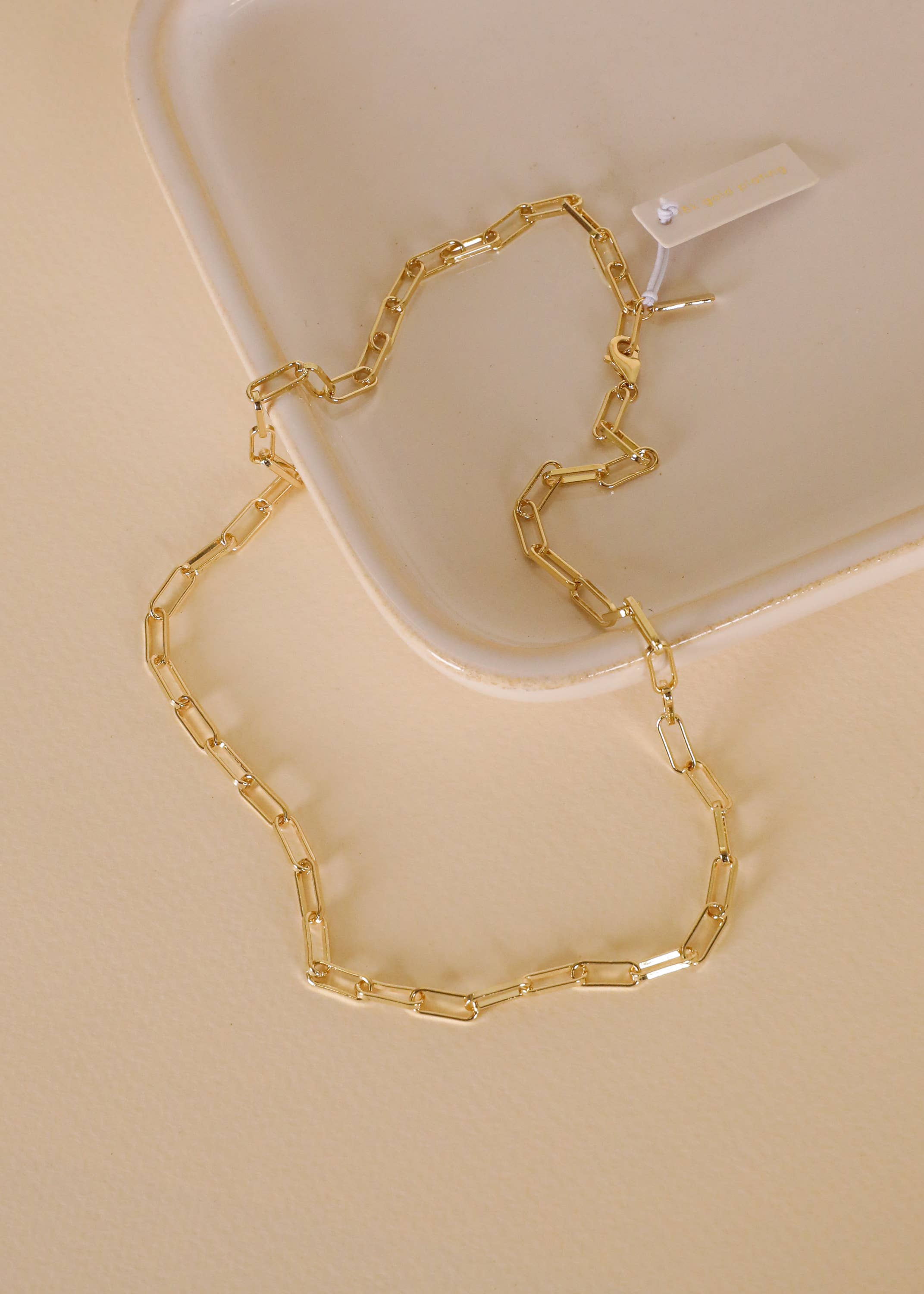 JaxKelly - Large Link Chain Necklace - 18k Gold Plating