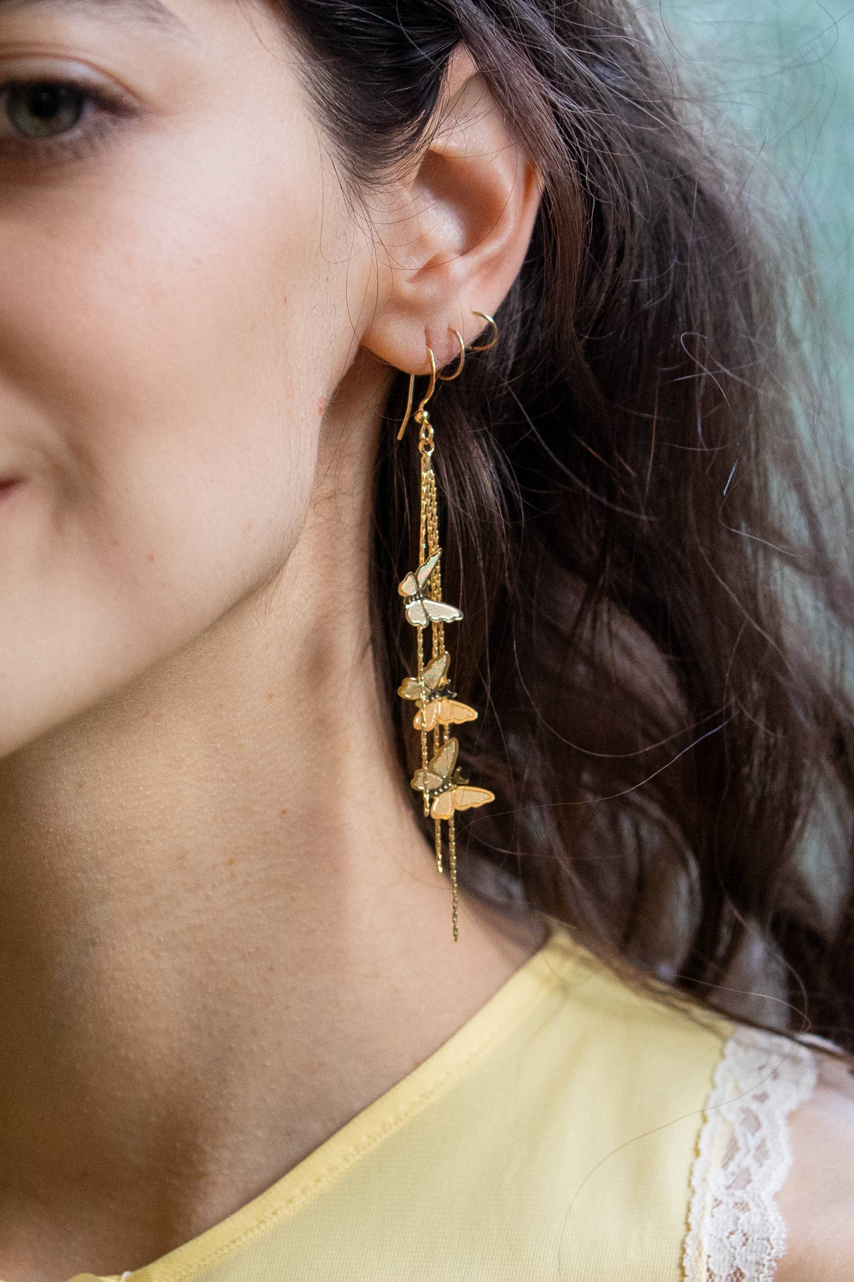 Peter and June - Give Me Butterflies Earring - 18K Gold Plated