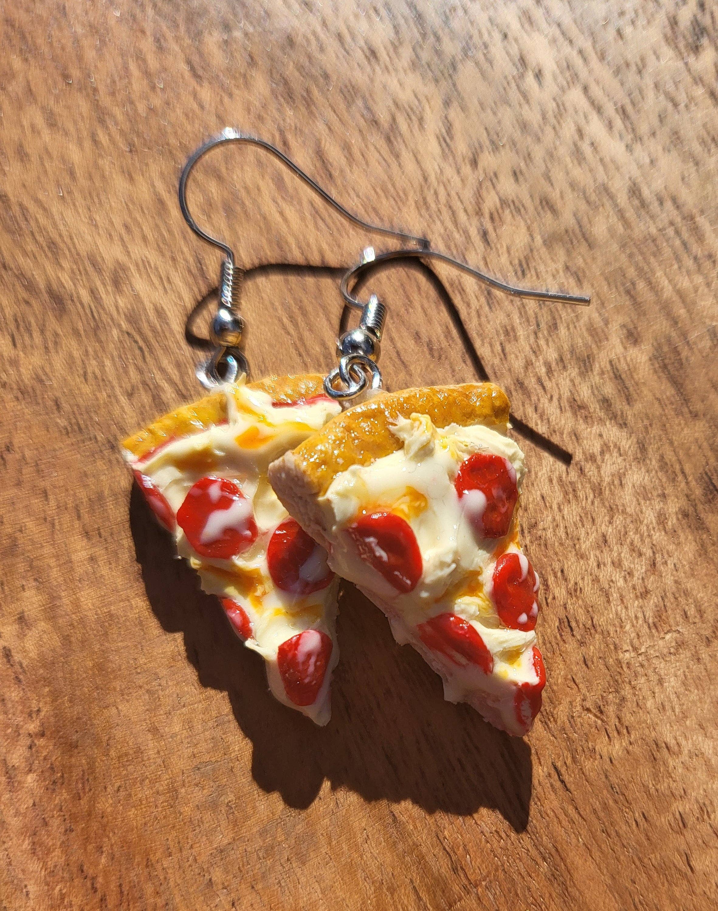 Pepperoni Pizza Earrings, Pizza Earrings, Cheese Pizzas