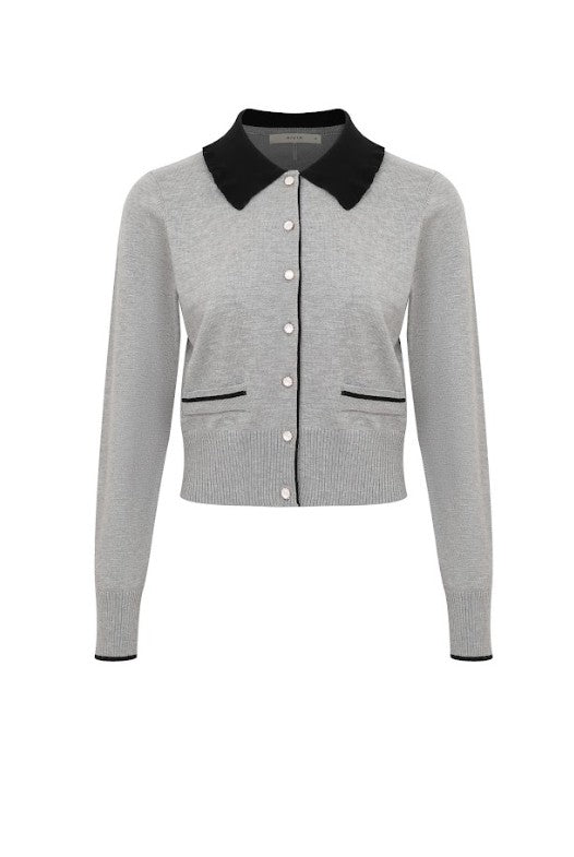 Julie Prep Cardigan With Collar