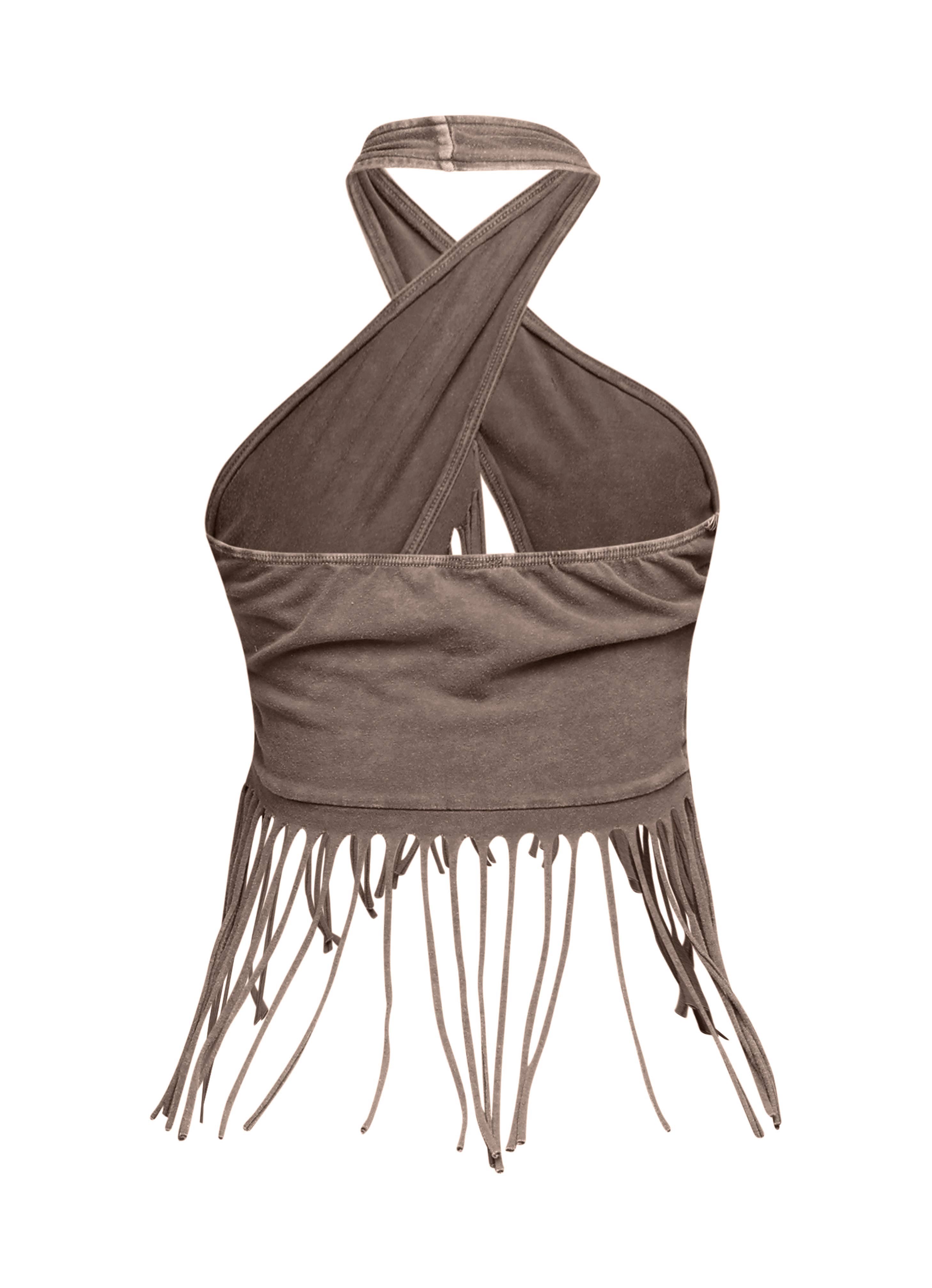 K Too - Fringe halter top