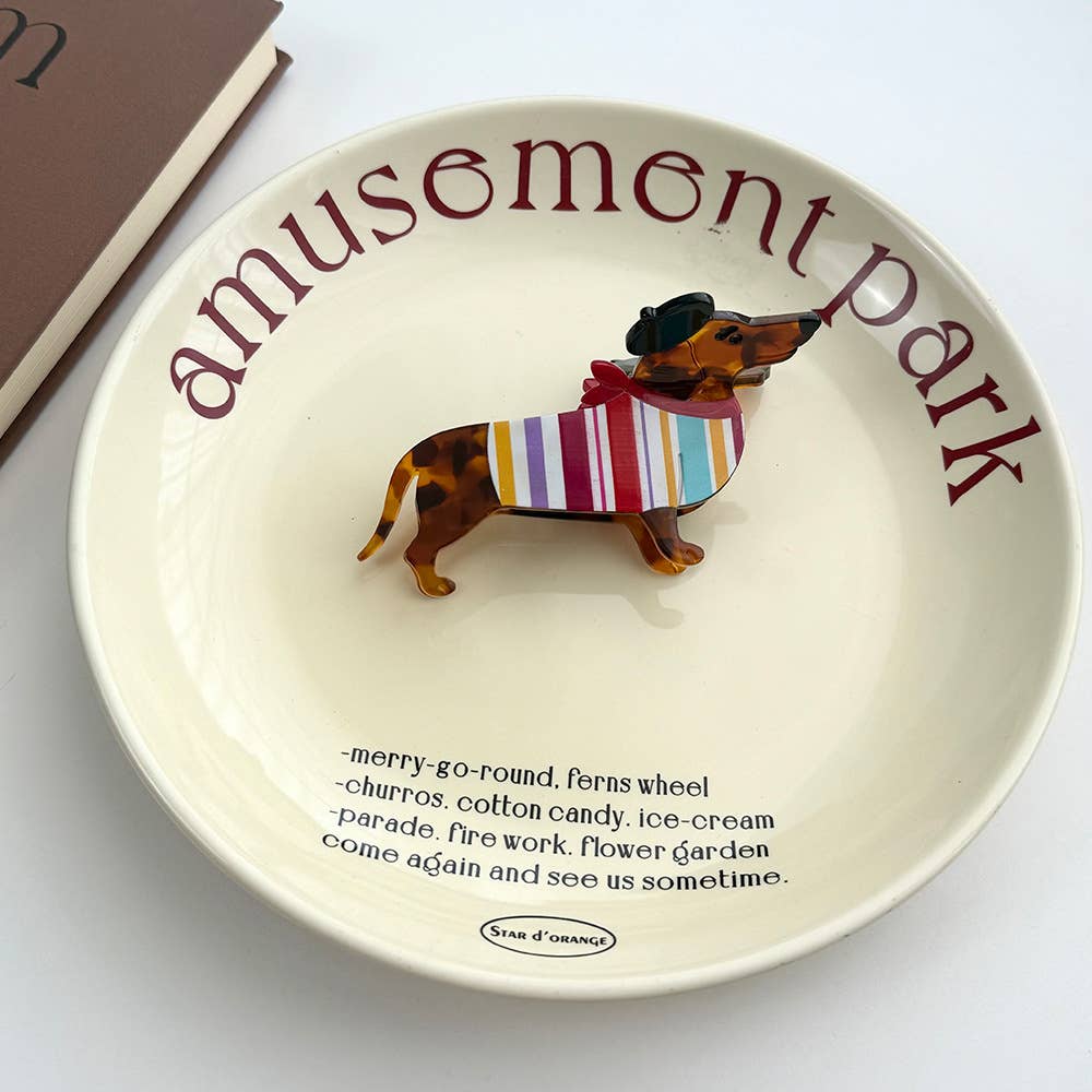SoapElenGlen - Whimsical Dachshund in Outfits Hair Claws