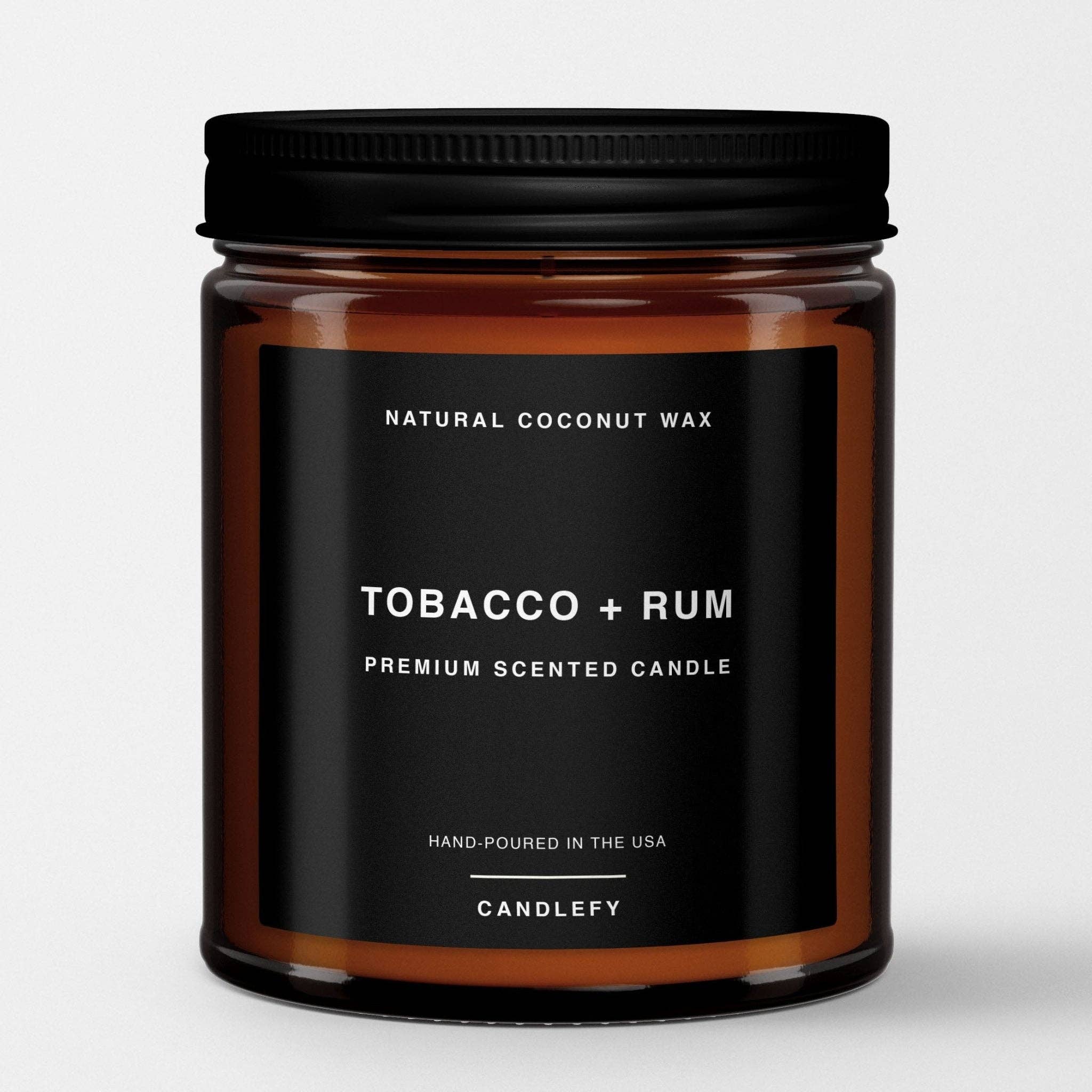 Candlefy - Tobacco + Rum: Scented Candle Made With Natural Wax