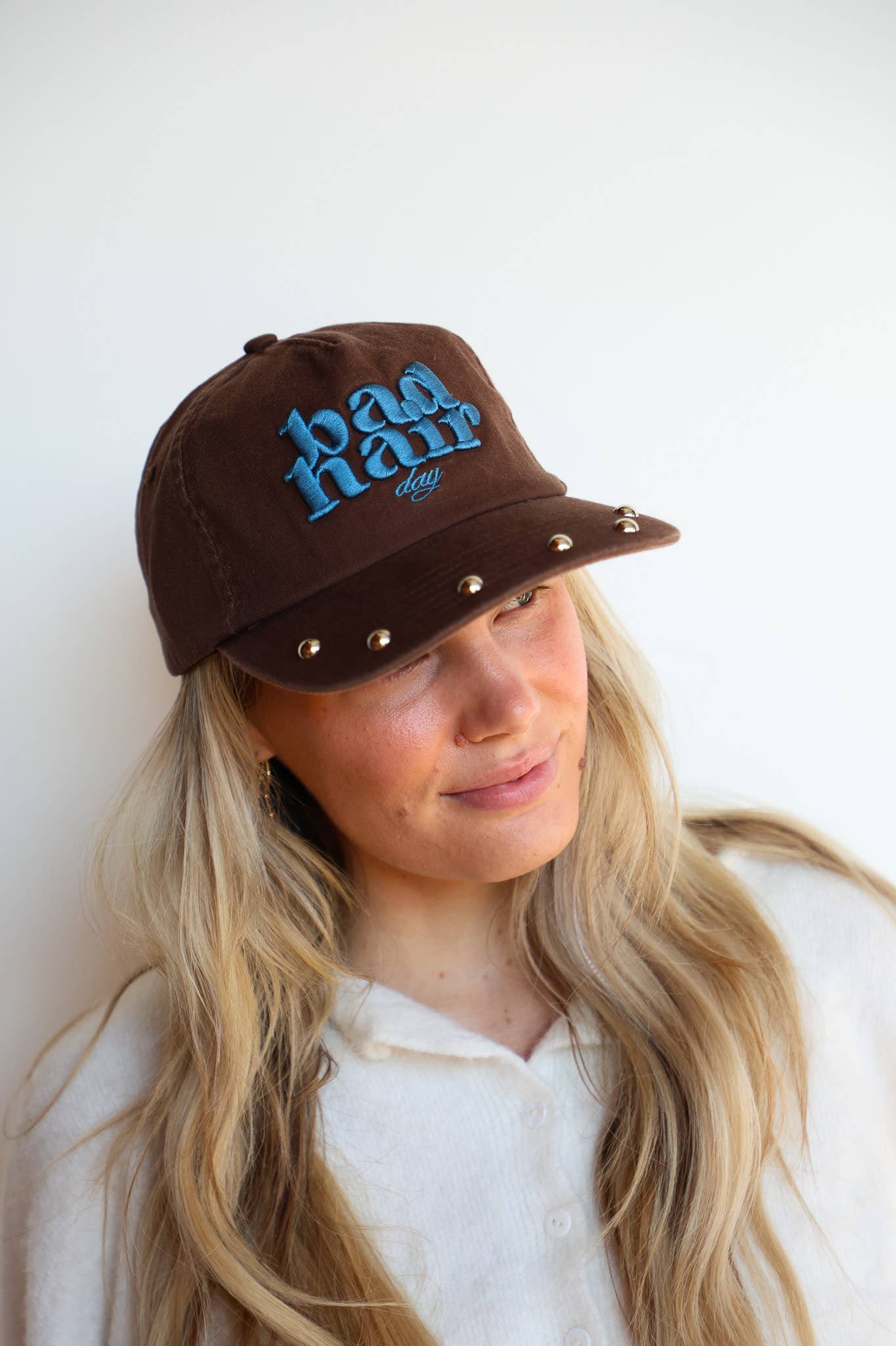 KAXI - BAD HAIR DAY STUDDED BASEBALL CAP