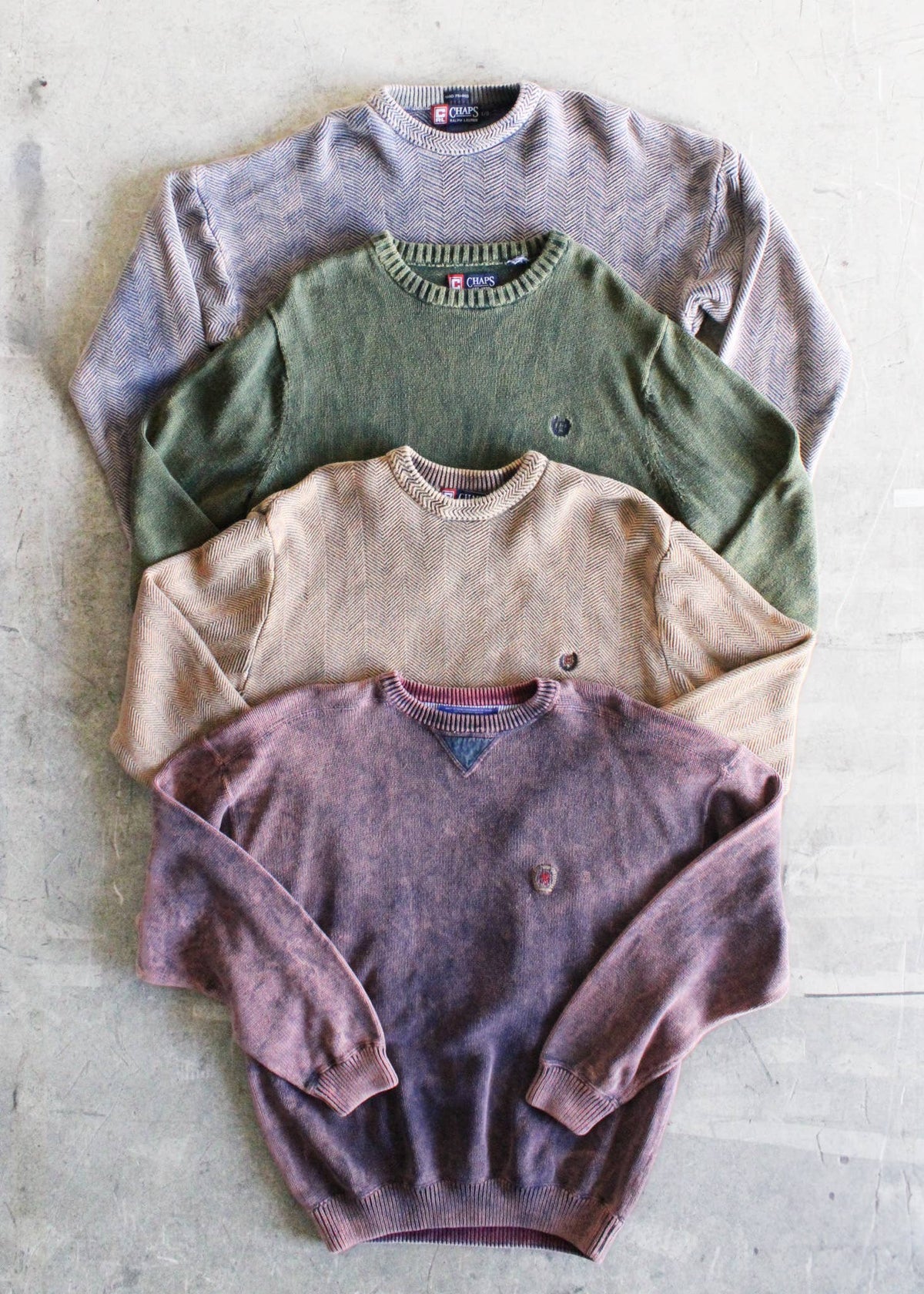 American Recycled Clothing - Acid Wash Oversized Knit Sweater Bundle