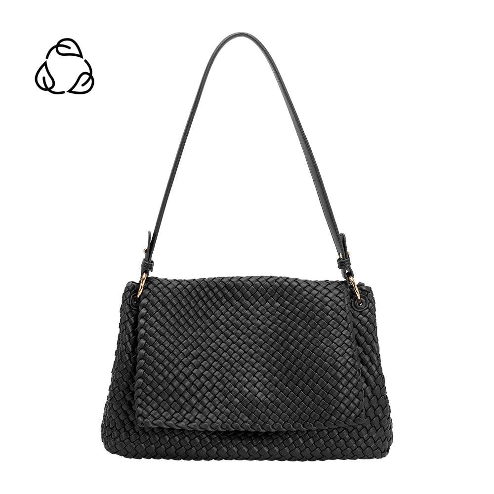 Melie Bianco - Natalia Black Recycled Vegan Shoulder Bag