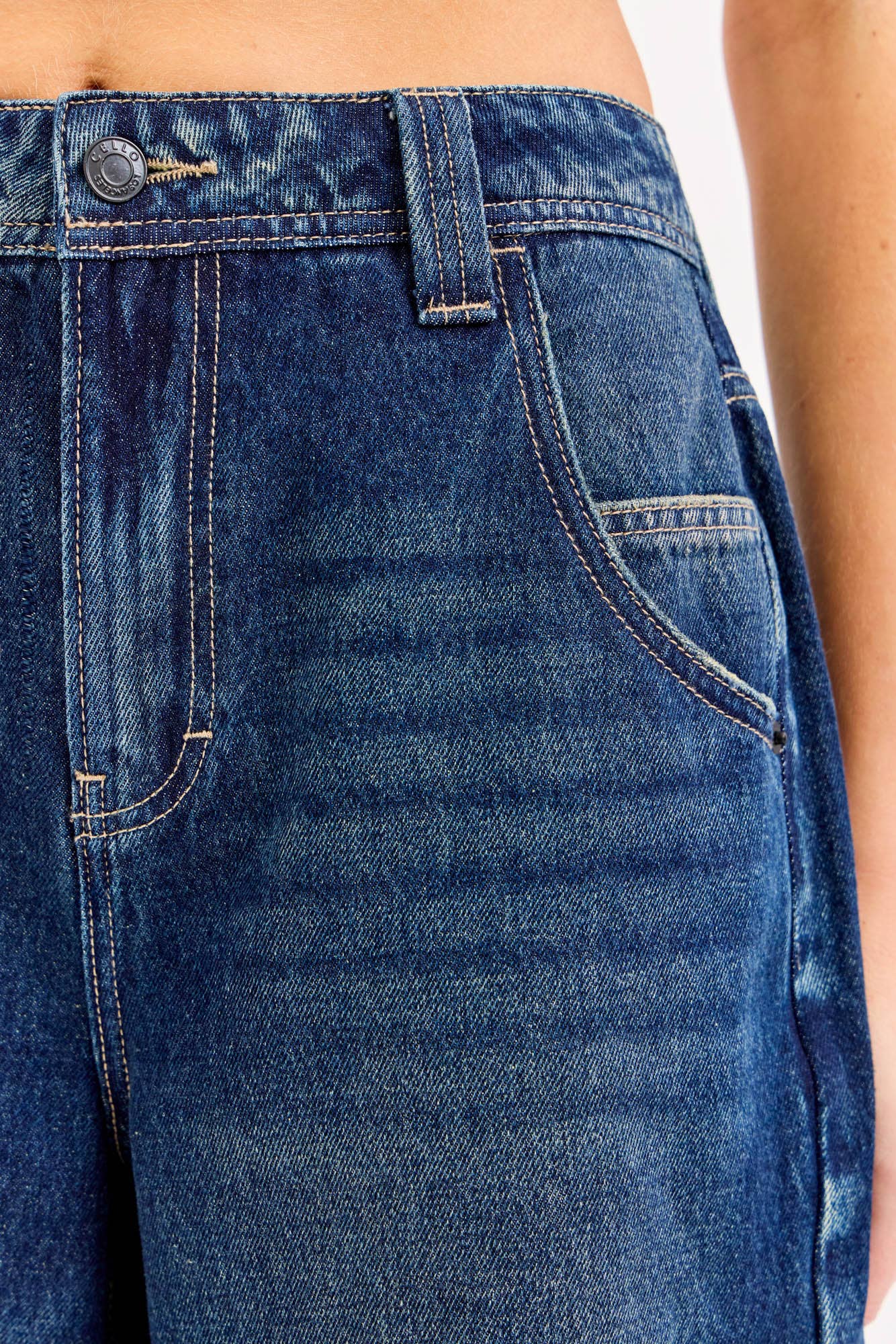 Cello Jeans - Mid Waisted Baggy Culotte with Longer Inseam