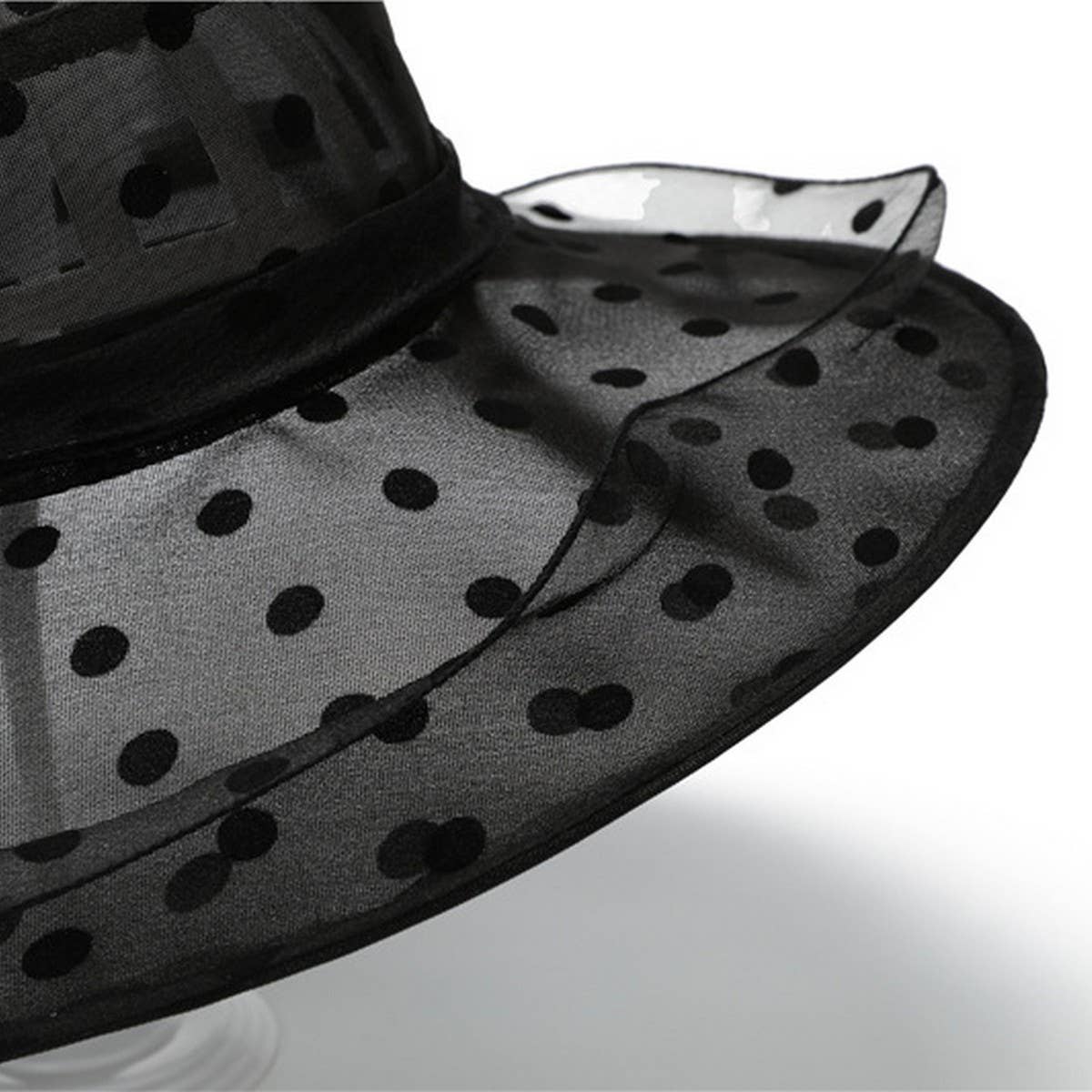 FOLDABLE LARGE BRIM FLOWER SUN HAT_