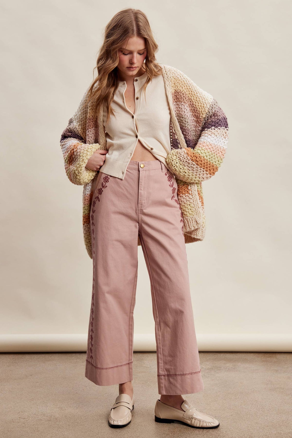 Listicle - Rainbow Hand-Crochet Open Cardigan LSW0620