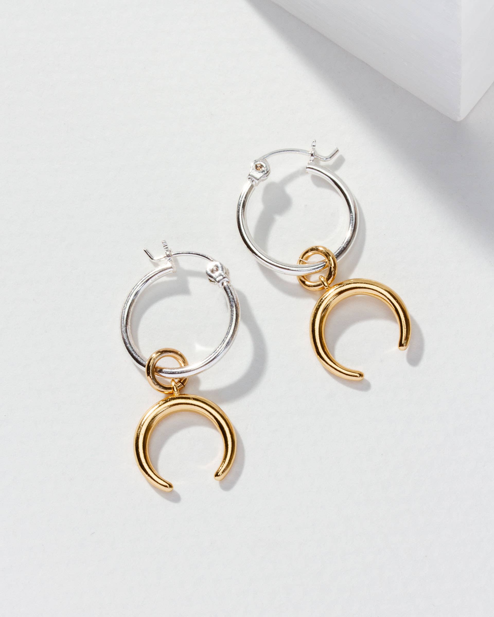 Luna Norte - Rayanne Interchangeable Hoop Earrings- Clear Quartz