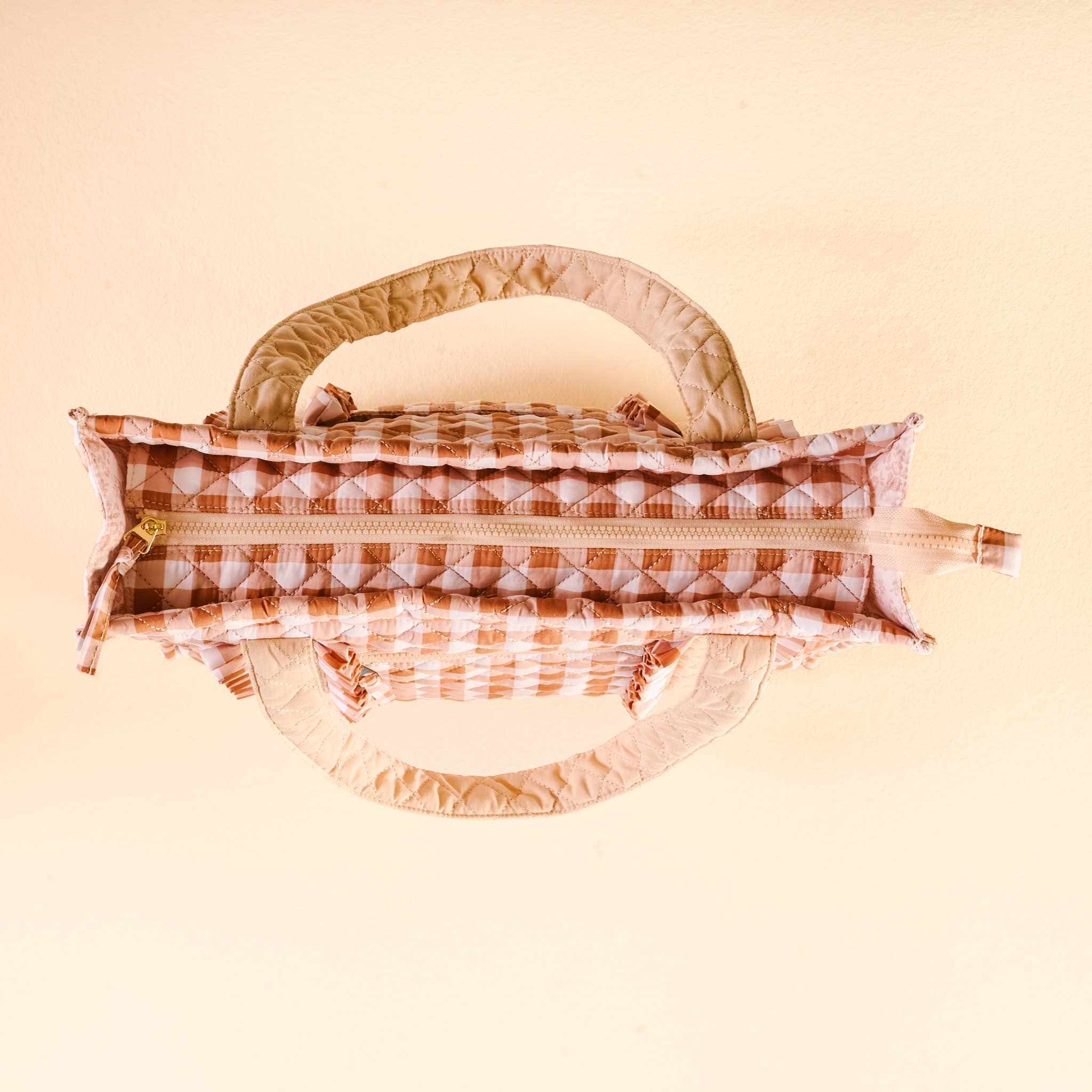 The Darling Effect - The Everyday Quilted Tote Bag-Maple Gingham
