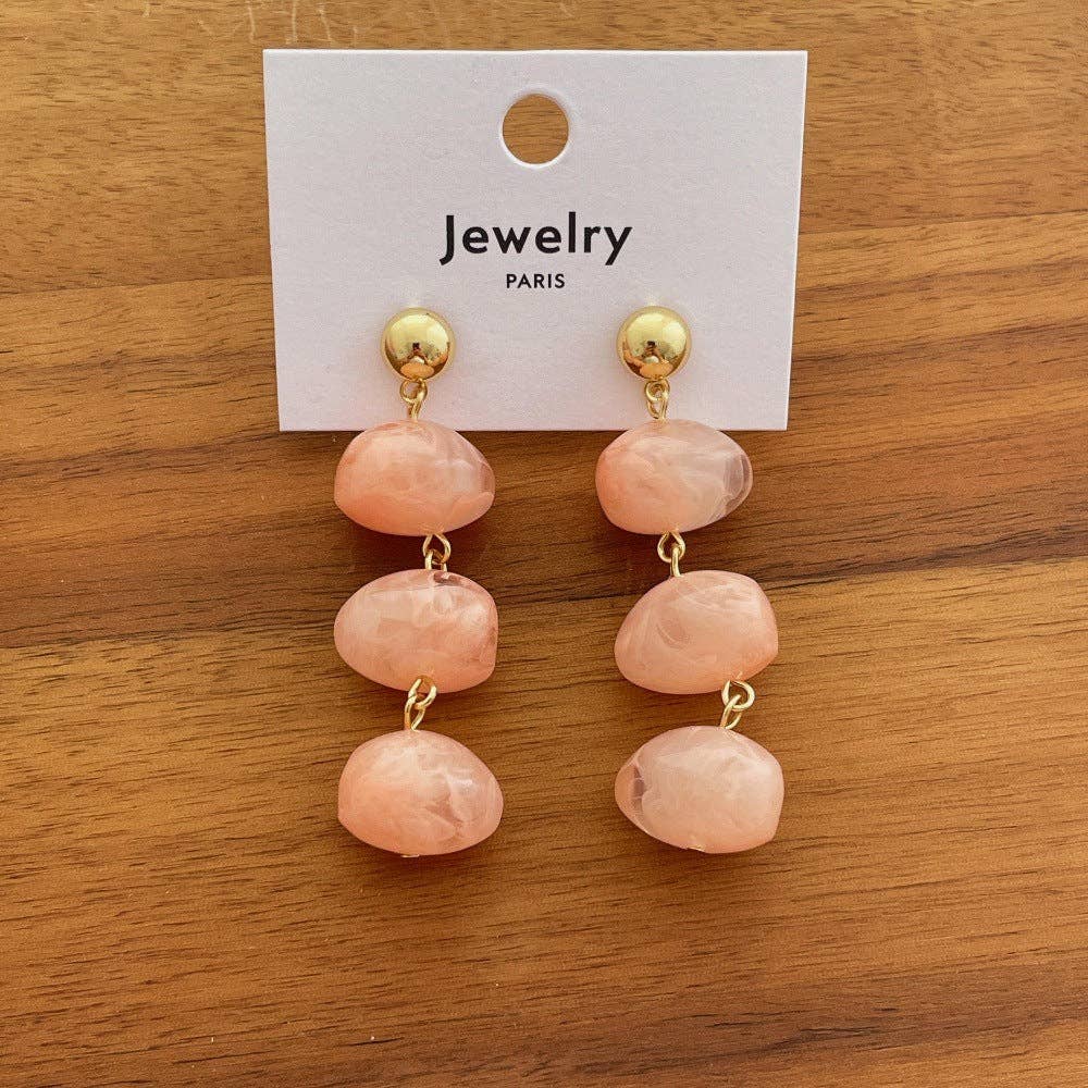 Dipped Shop - Trendy Irregular Oval Resin Geometric Dangle Earrings MK2ZCAS6W6JER205