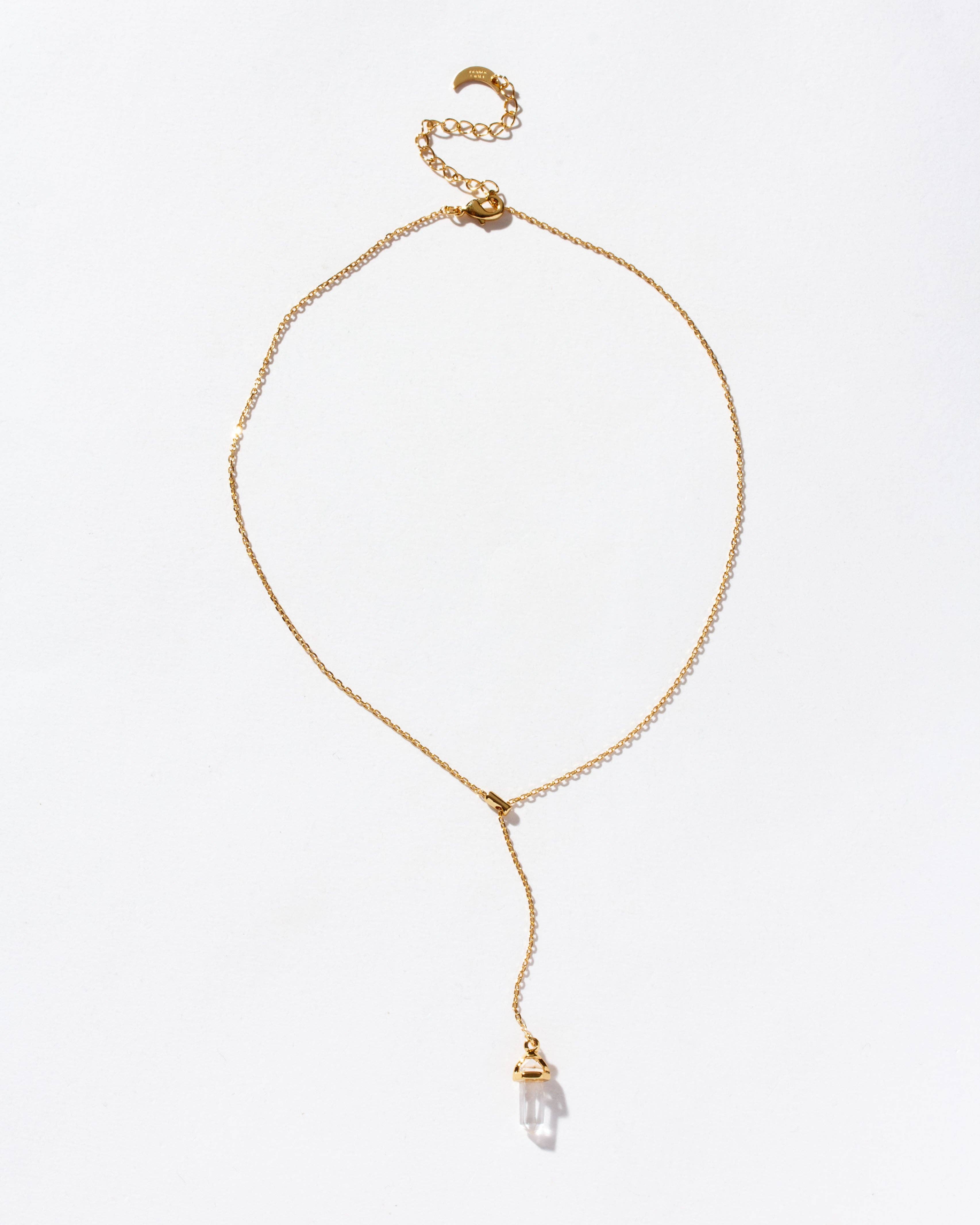 Luna Norte - Prism Point Lariat- Clear Quartz