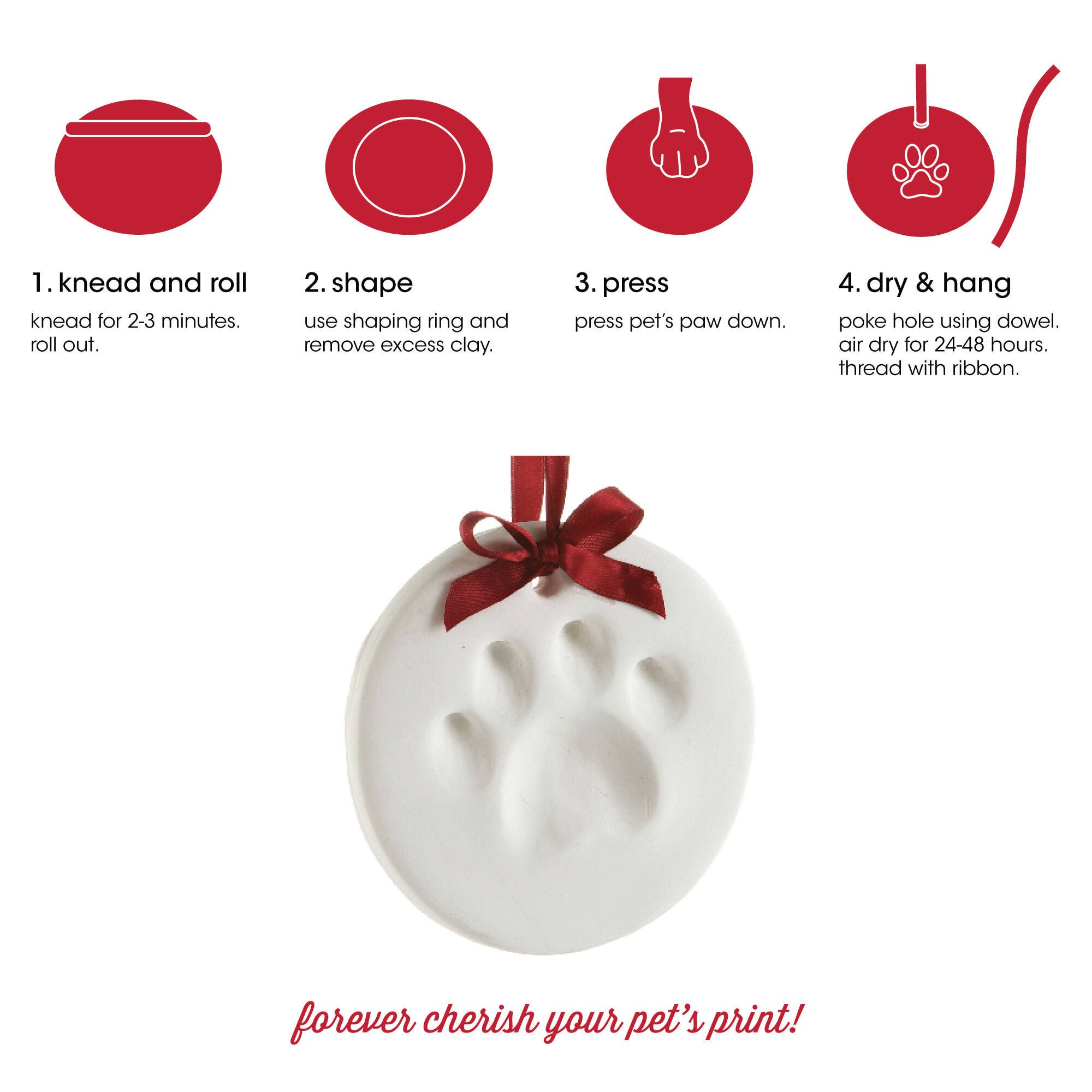 Pearhead - Pet Pawprint Christmas Keepsake Ornament