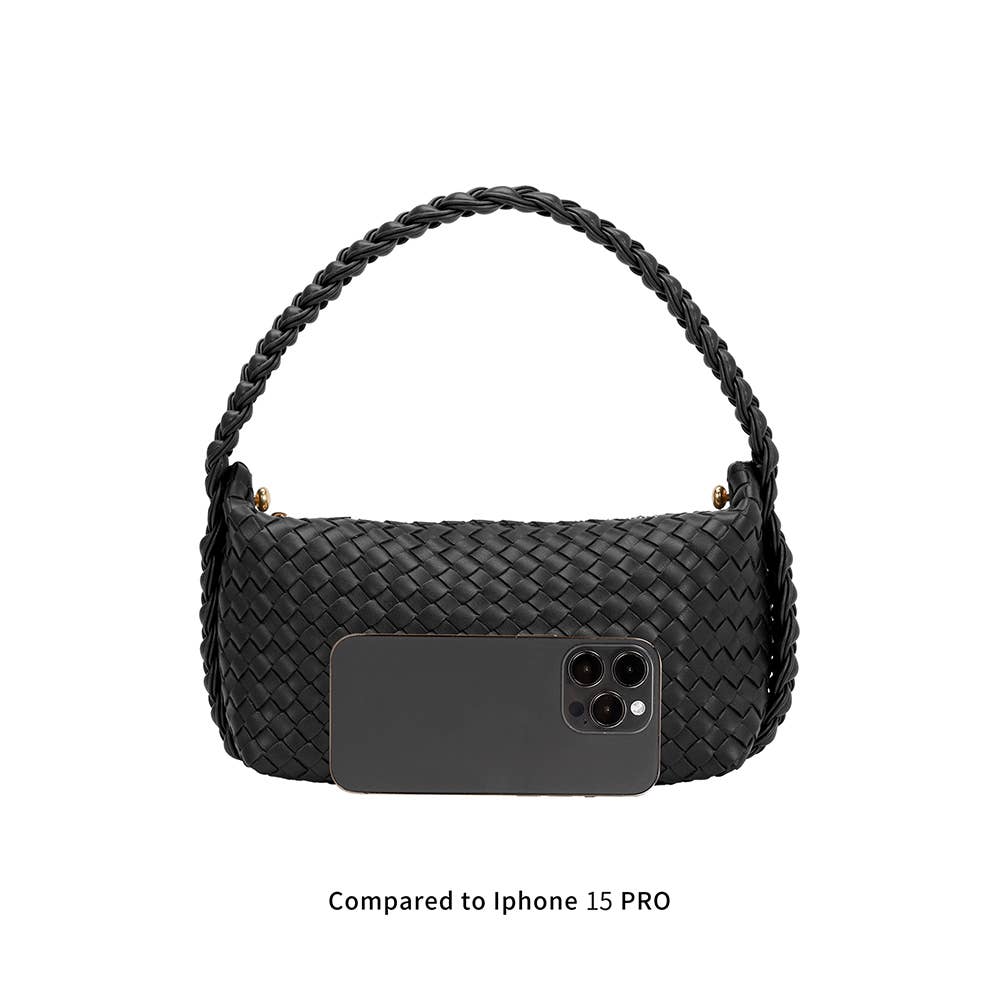 Melie Bianco - Alma Black Recycled Vegan Top Handle Bag