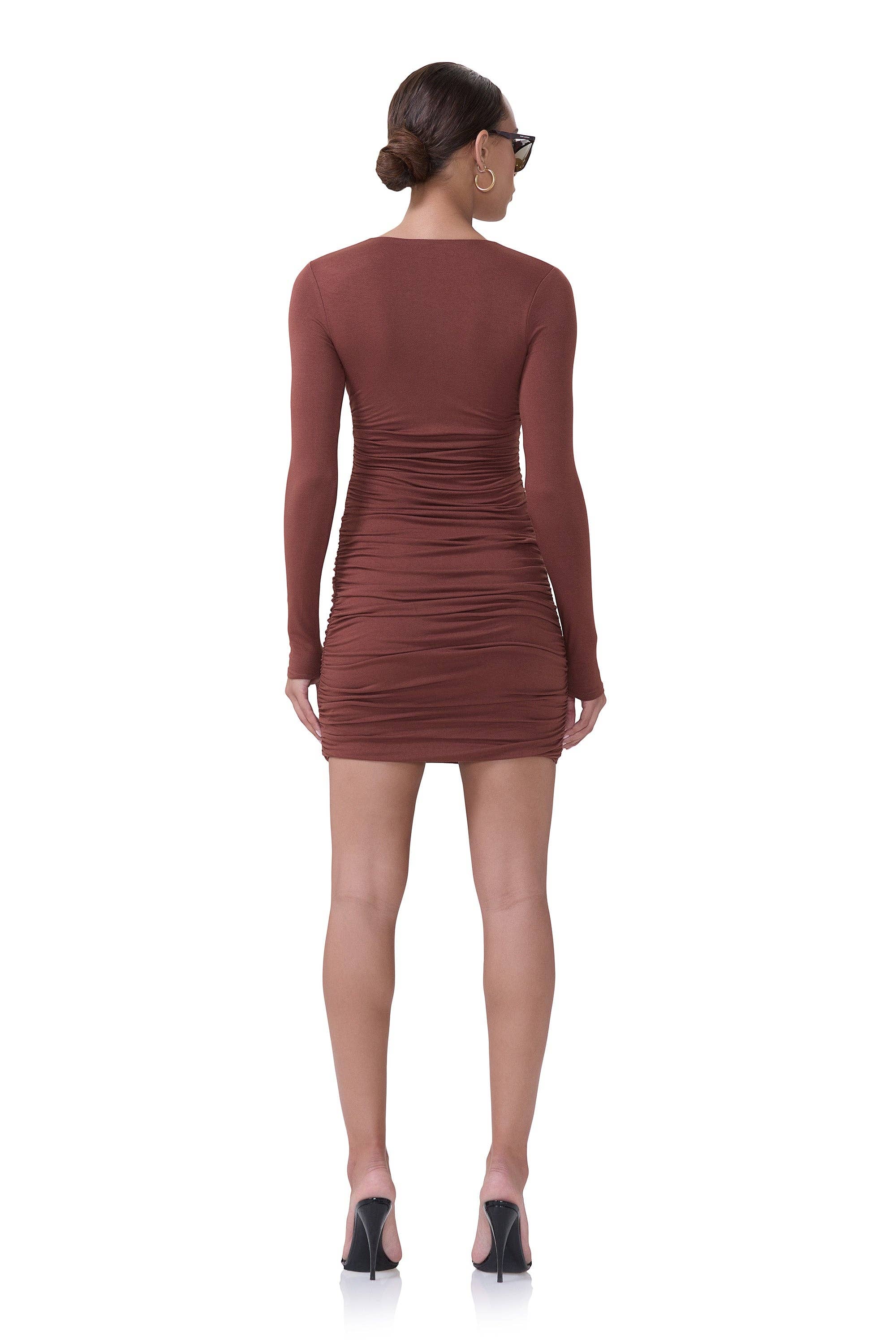 AFRM - Afton Mini Dress - Cocoa