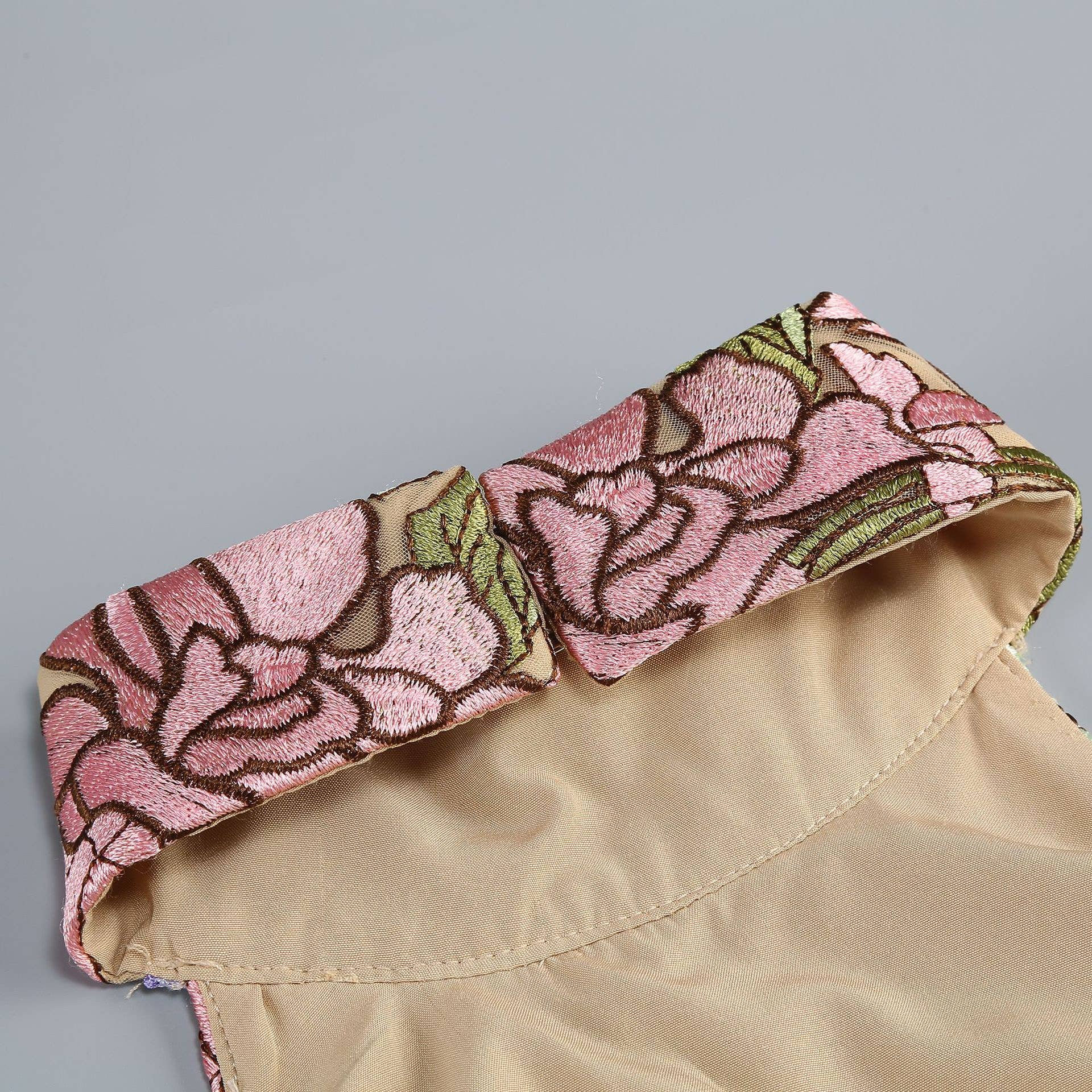 Productseeker - 22Y Elegant Sleeveless Floral Embroidered Sheer Mini Dress