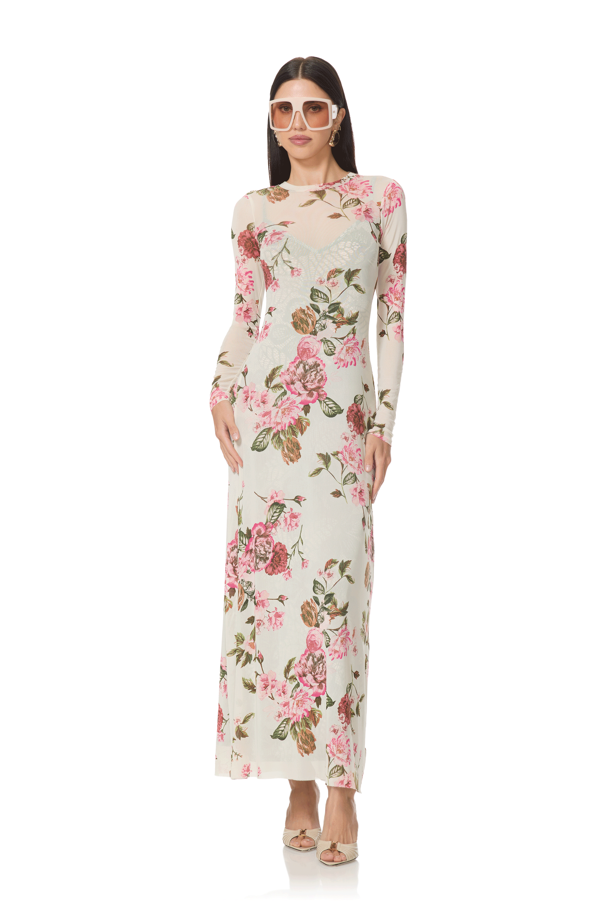 AFRM - Paola Dress - Layered Roses