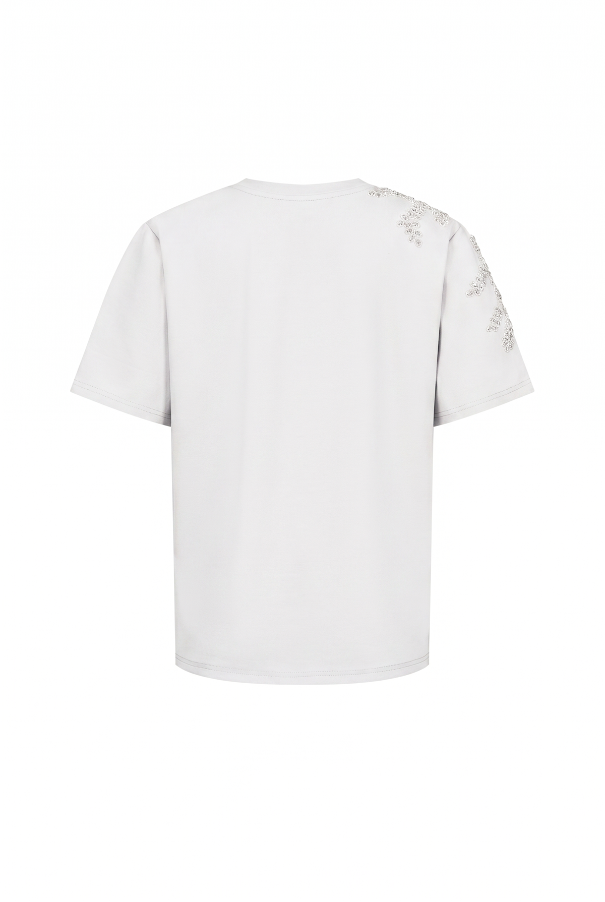 RIVIR - Short Sleeve T-shirt with Beaded Applique
