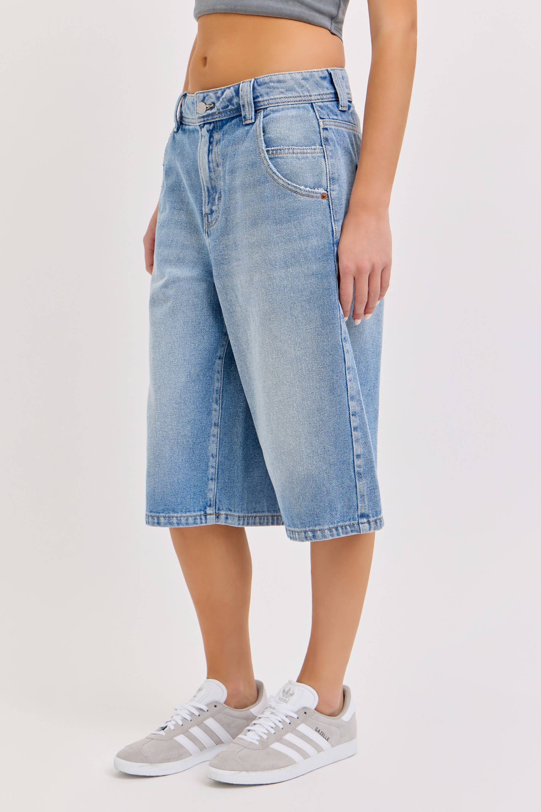 Cello Jeans - Mid Waisted Baggy Culotte with Longer Inseam