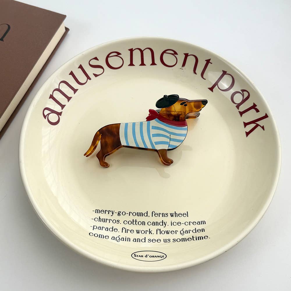 SoapElenGlen - Whimsical Dachshund in Outfits Hair Claws