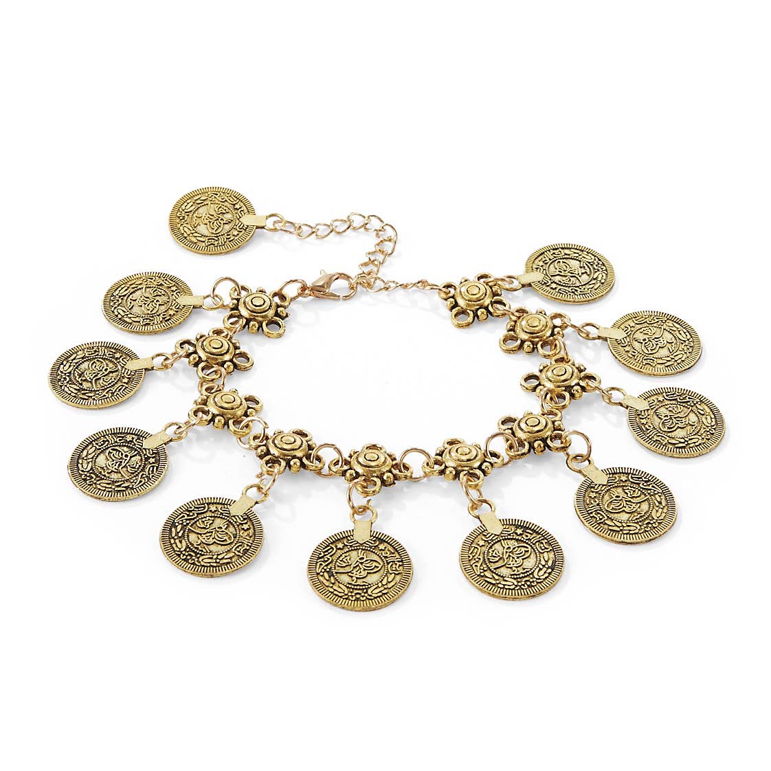 Pyramid Collection - Gold Coin Prosperity Bracelet