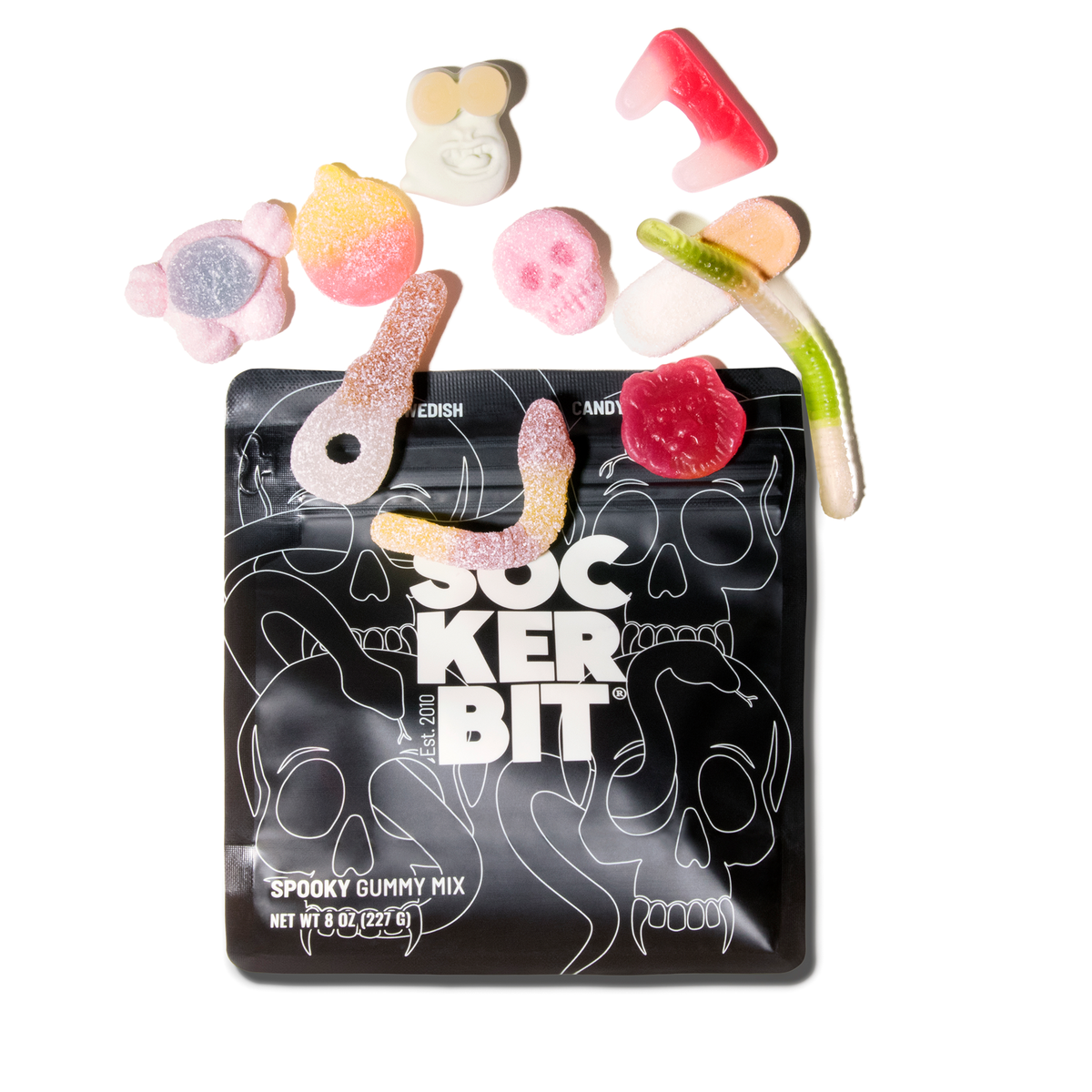 Sockerbit - Spooky Gummy Mix Swedish Candy Bag 8oz -Halloween Collection