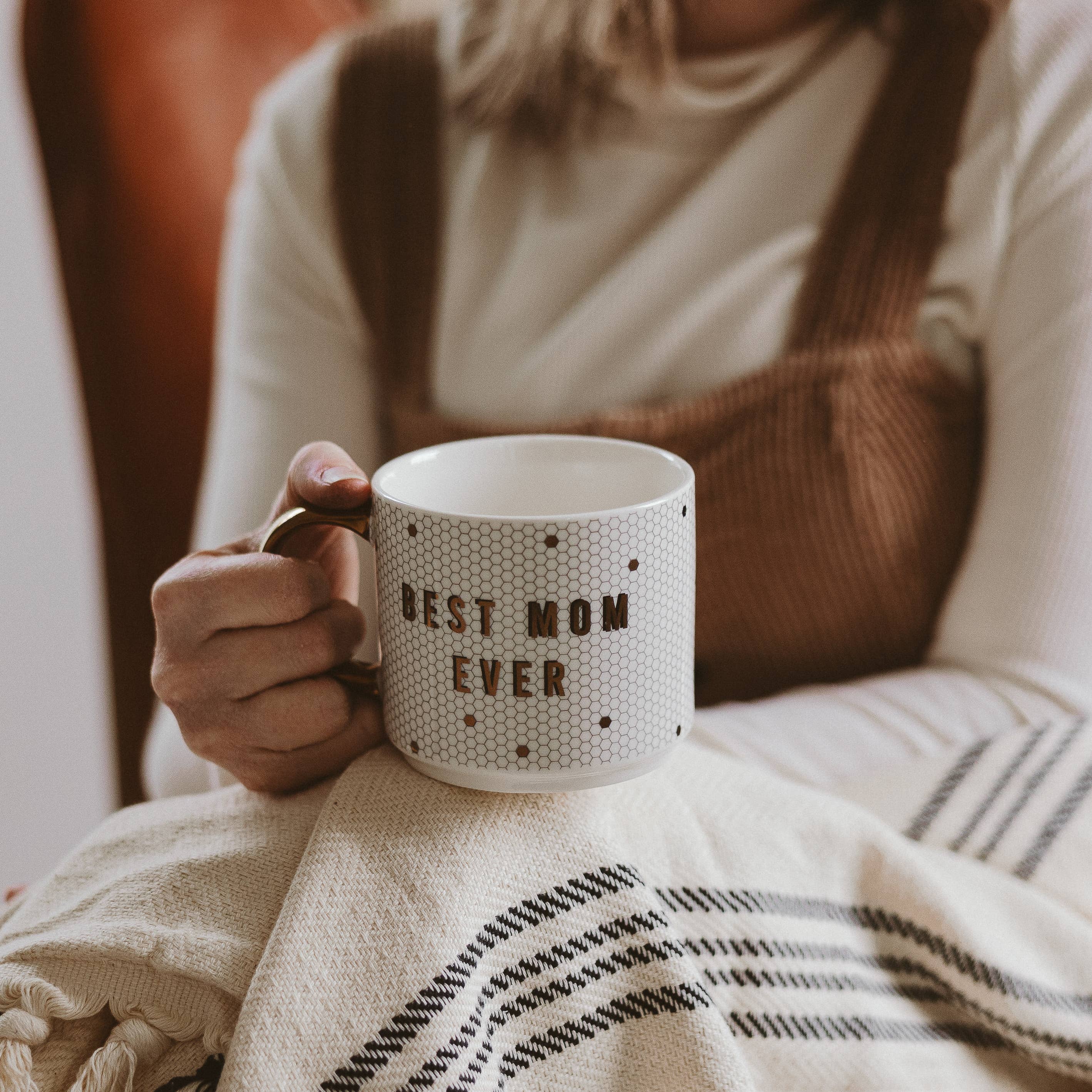 Best Mom Ever Gold Tile Coffee Mug