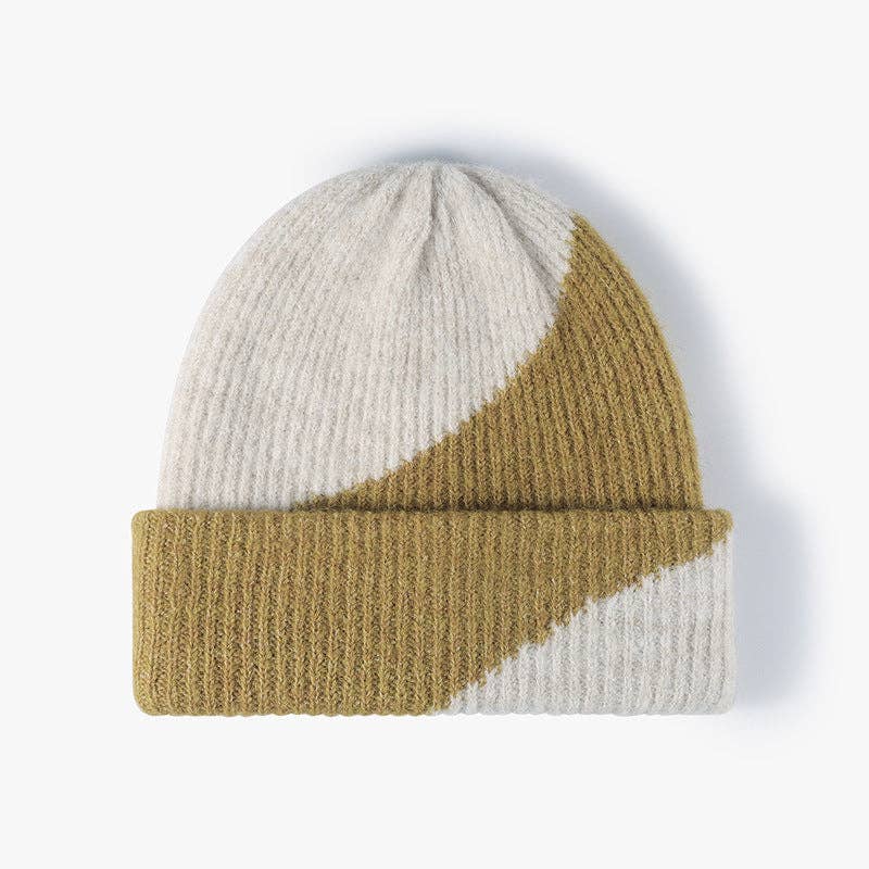 Dipped Shop - Simple Contrast Color Warm Knit Beanie DPKB3020