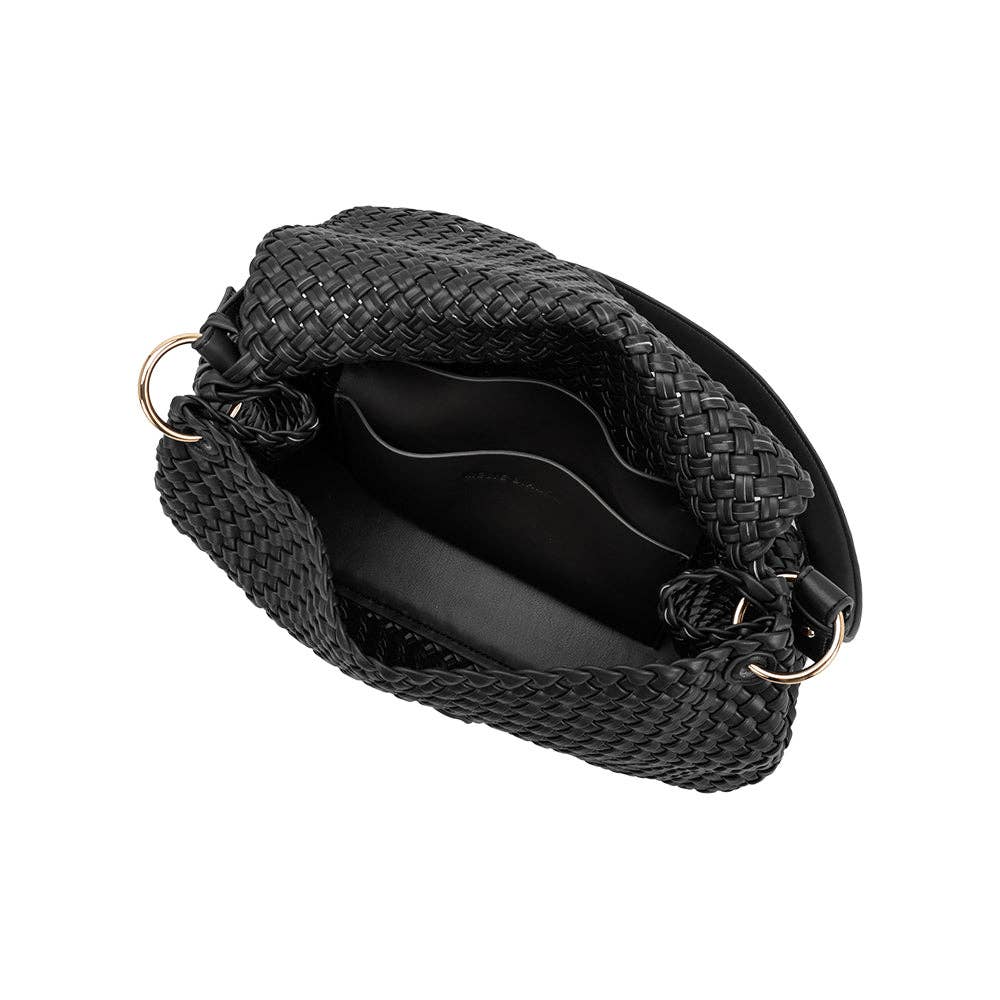 Melie Bianco - Natalia Black Recycled Vegan Shoulder Bag