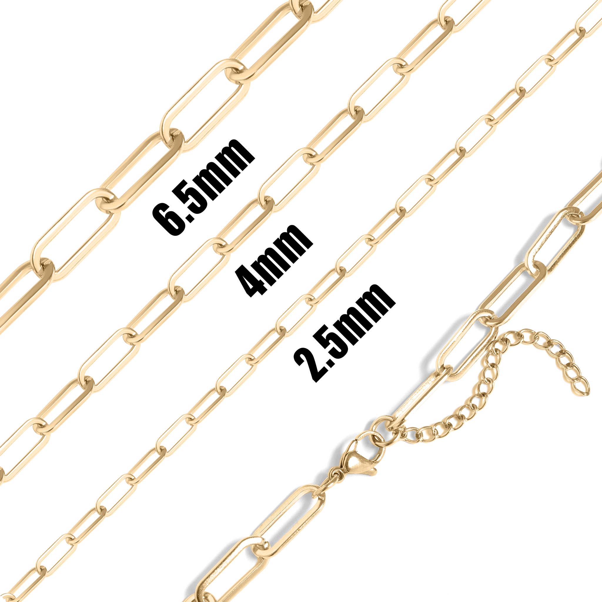 WJW - 18K Gold Paperclip Chain Necklace